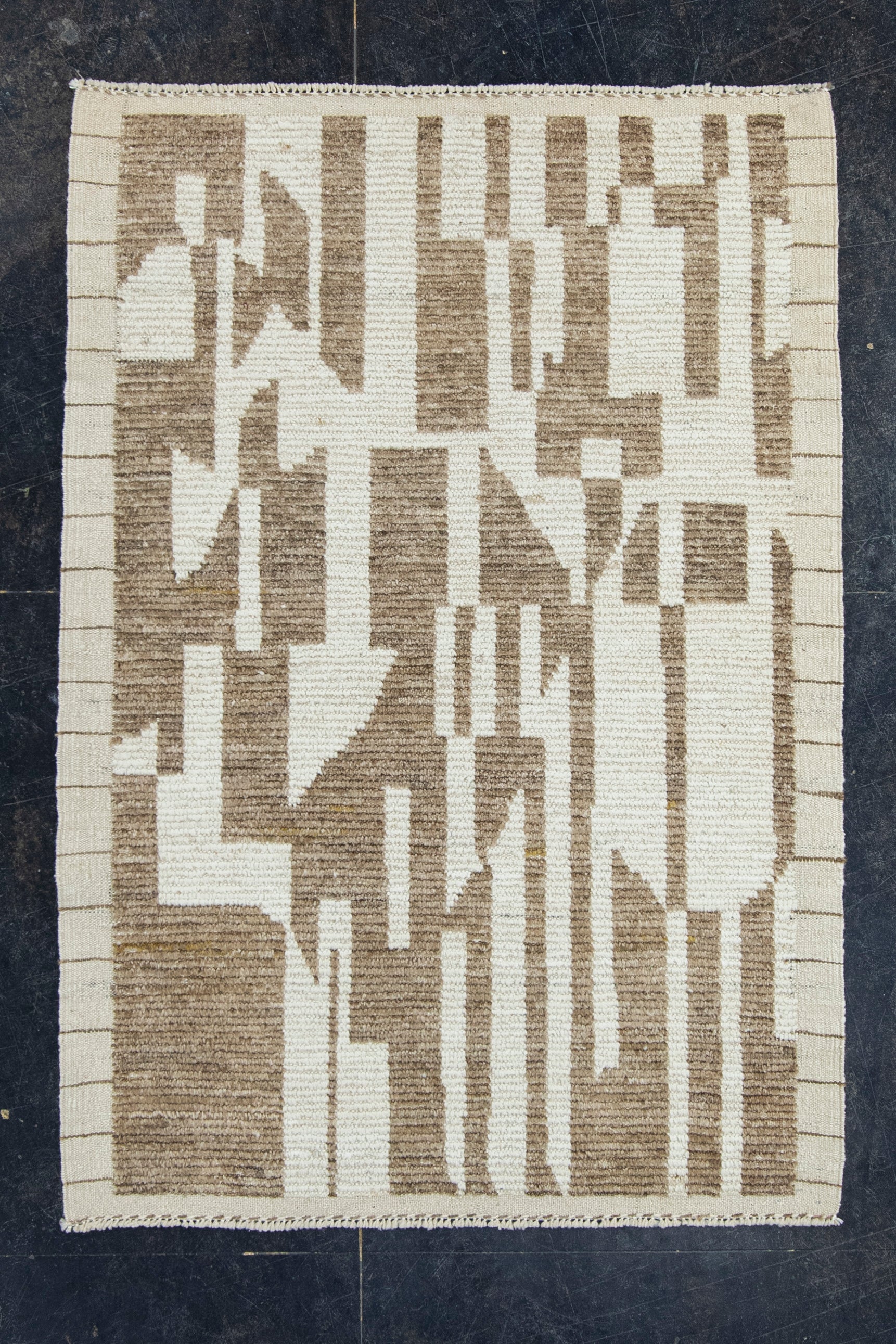 Turkish Modern Handmade Rug 3'7" x 5'2" #17457