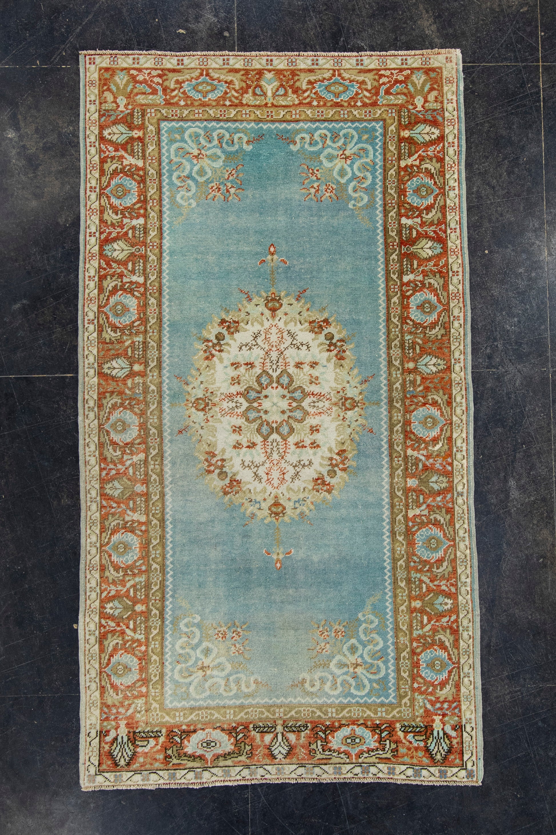 Turkish Vintage Rug 3'9" x 6'11" #17946