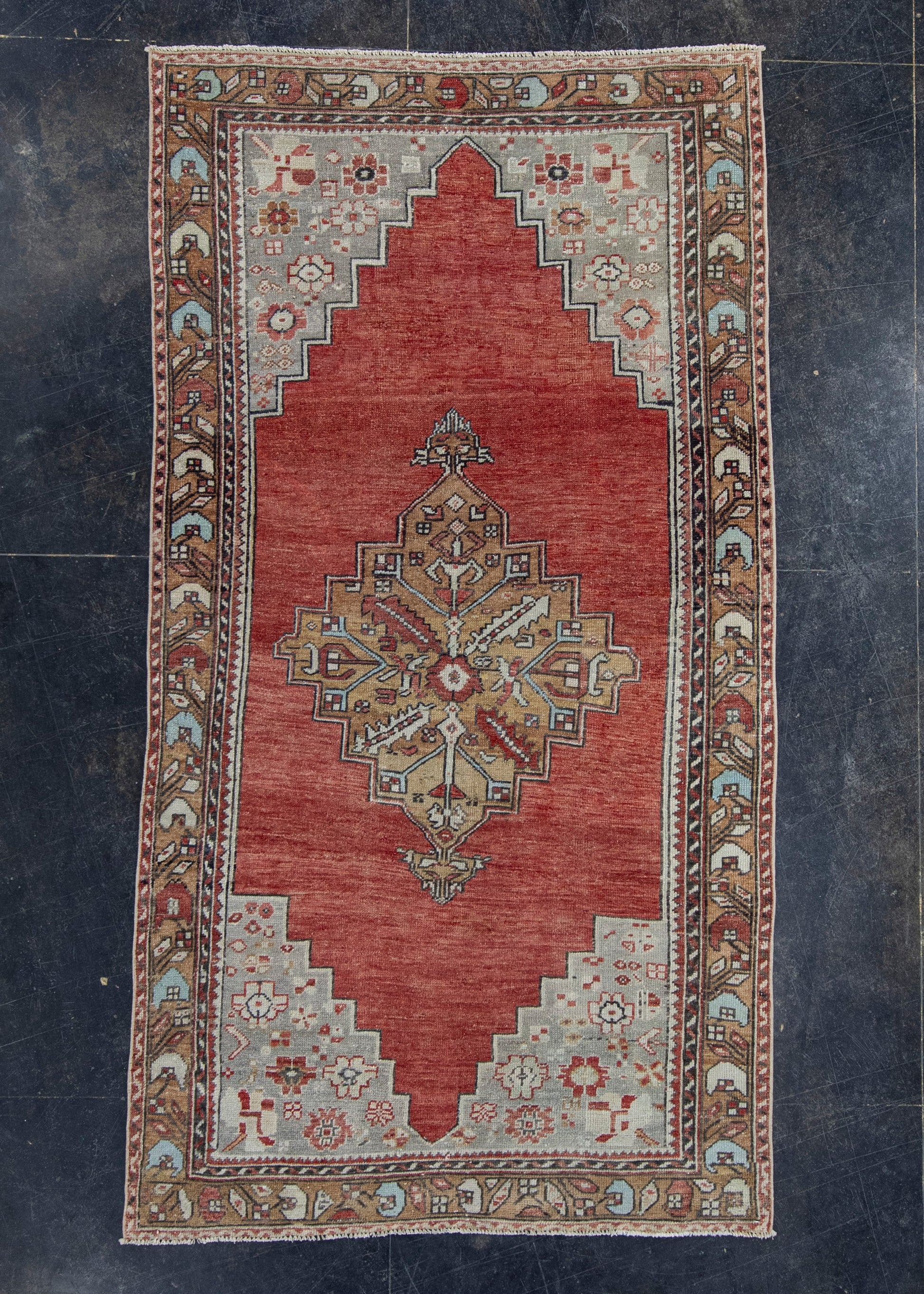 Turkish Vintage Rug 3'7" x 6'8" #17108