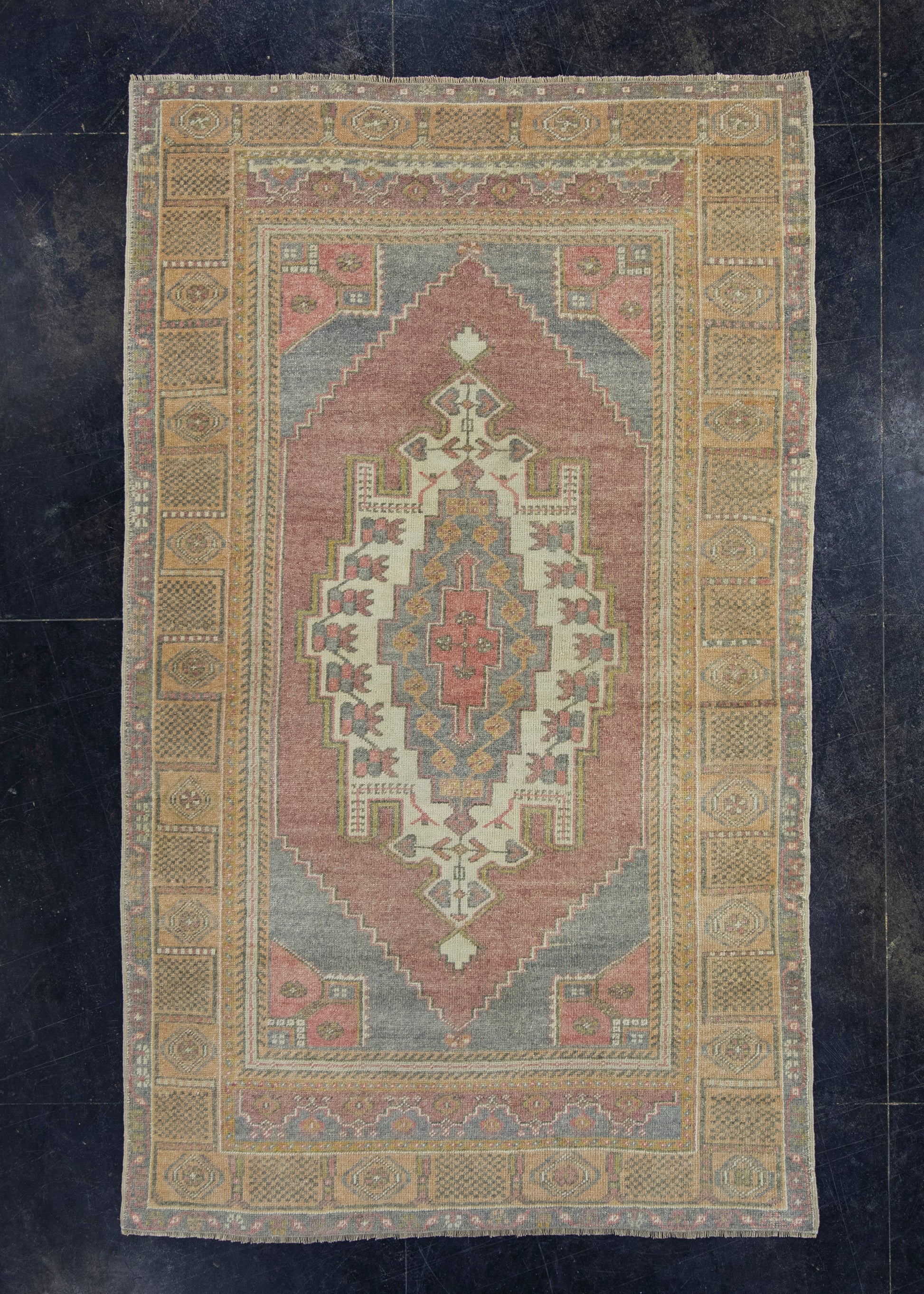 Turkish Vintage Rug 4'3" x 7'1" #17109