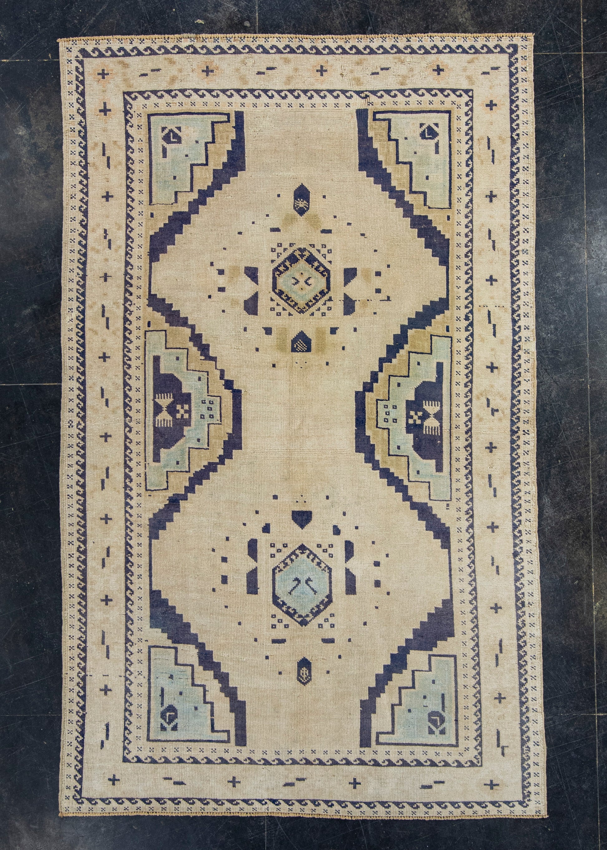 Turkish Vintage Rug 4'4" x 7'1" #17505