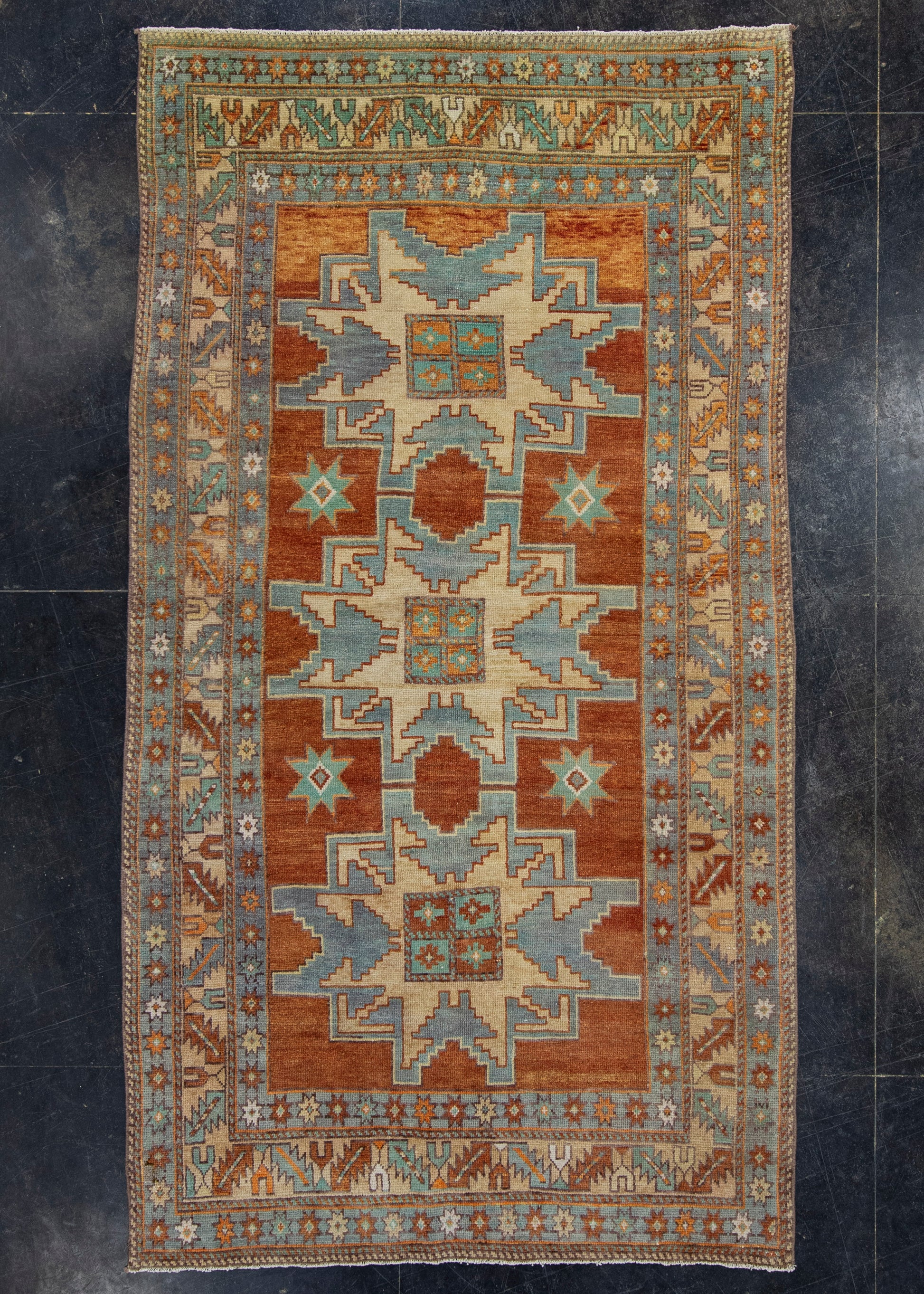 Turkish Vintage Rug 4'3" x 7'9" #17981