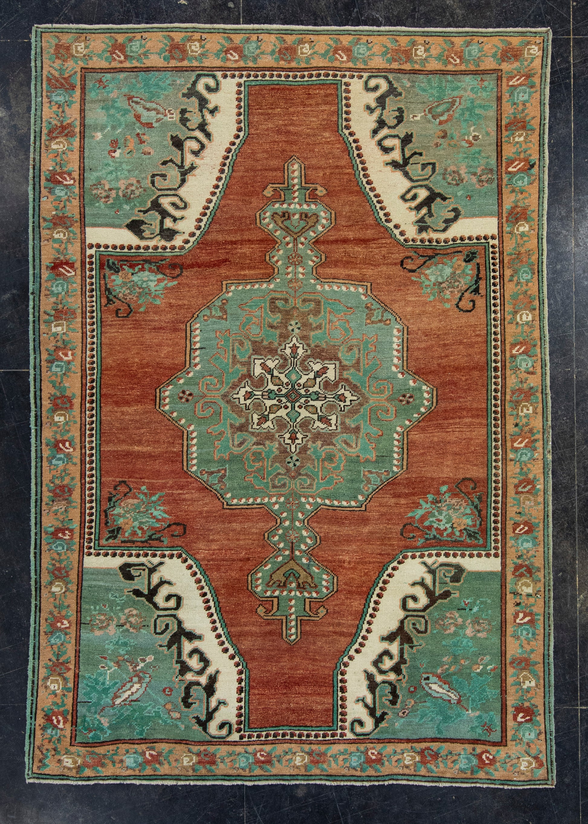 Turkish Vintage Rug 4'8" x 6'10" #17982