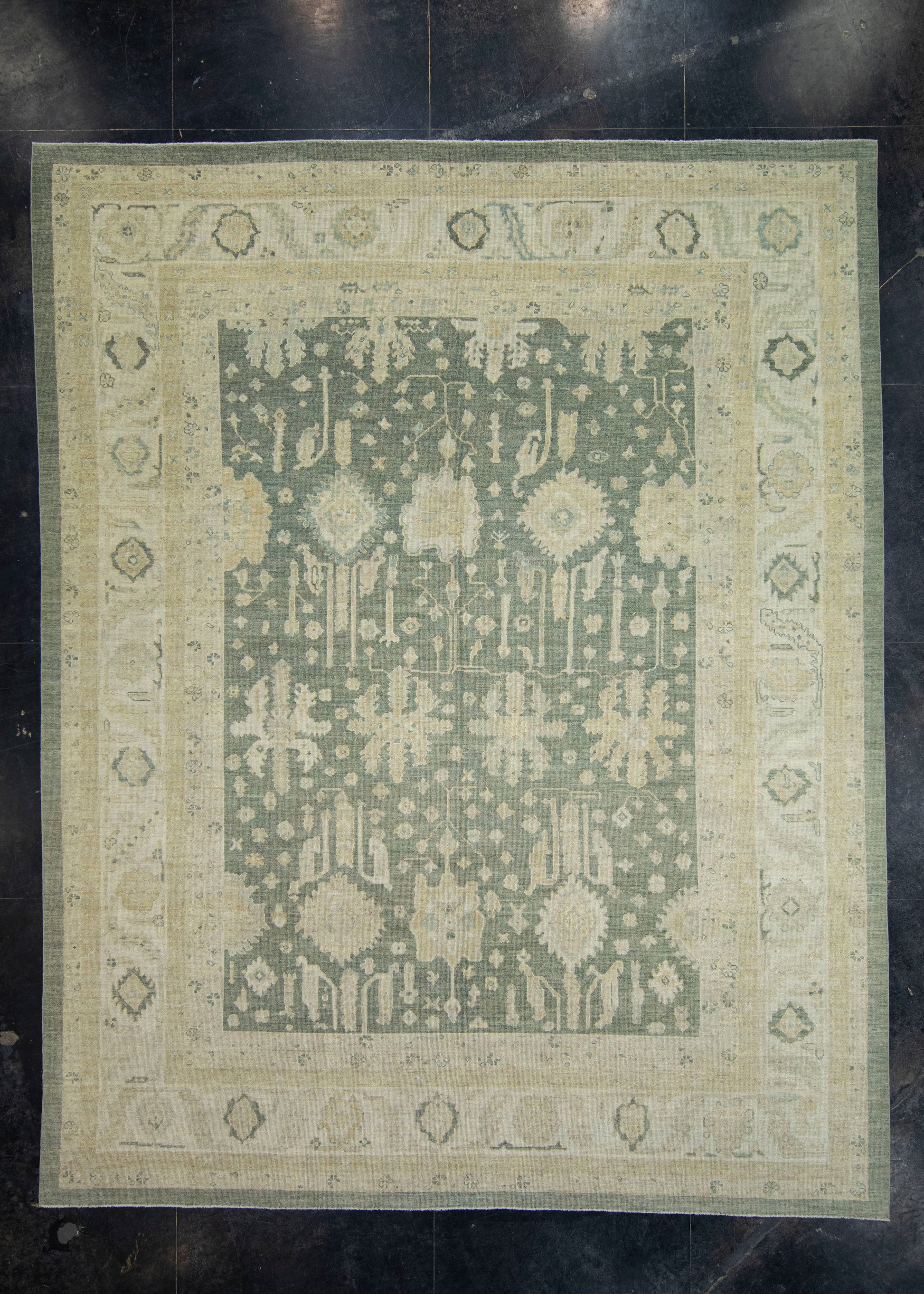 Turkish Oushak Antique Look Rug 9'10" x 12'5" #18640
