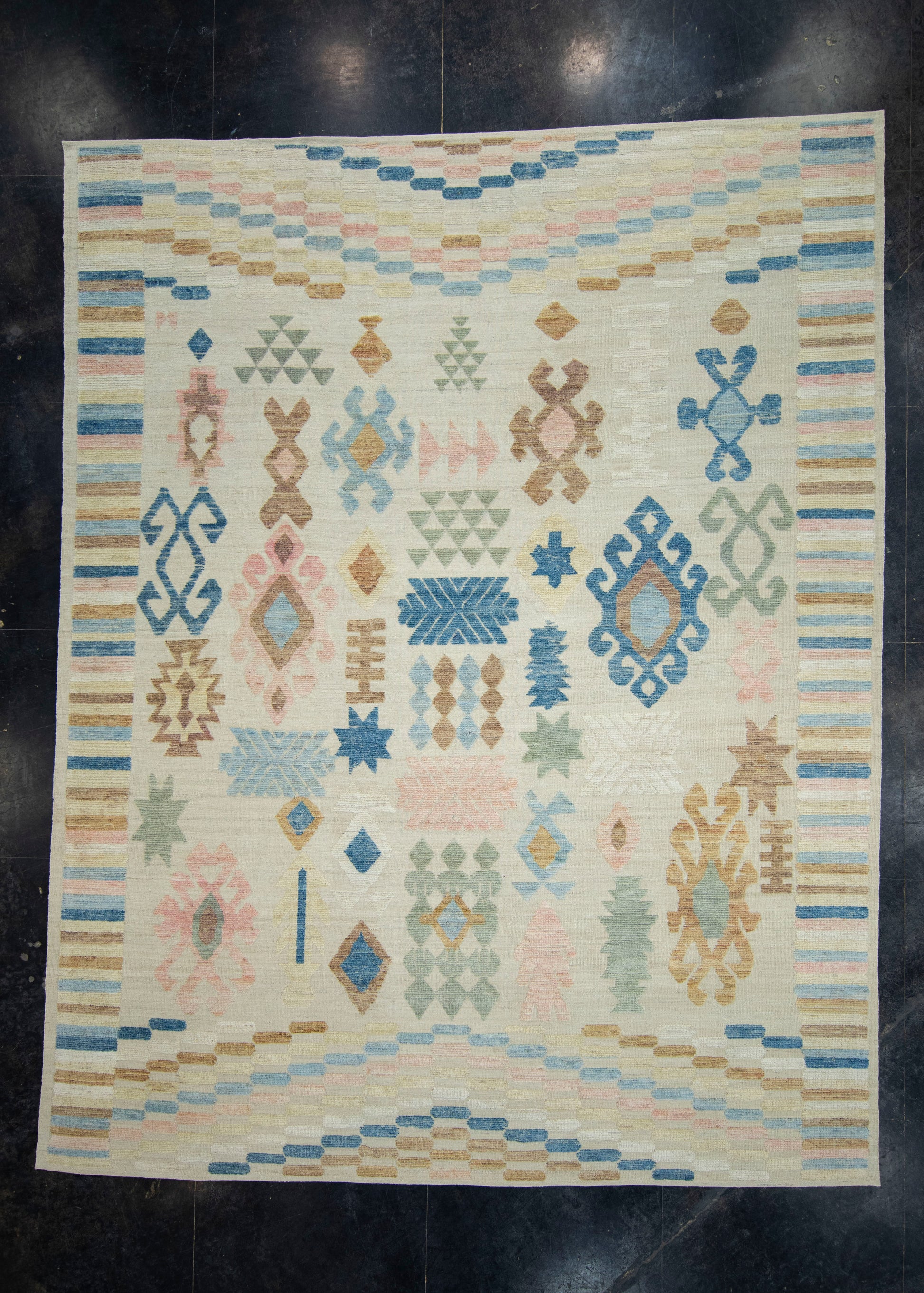 Turkish Kilim Oriental Handmade Flatweave 10'8" x 13'7" #18612