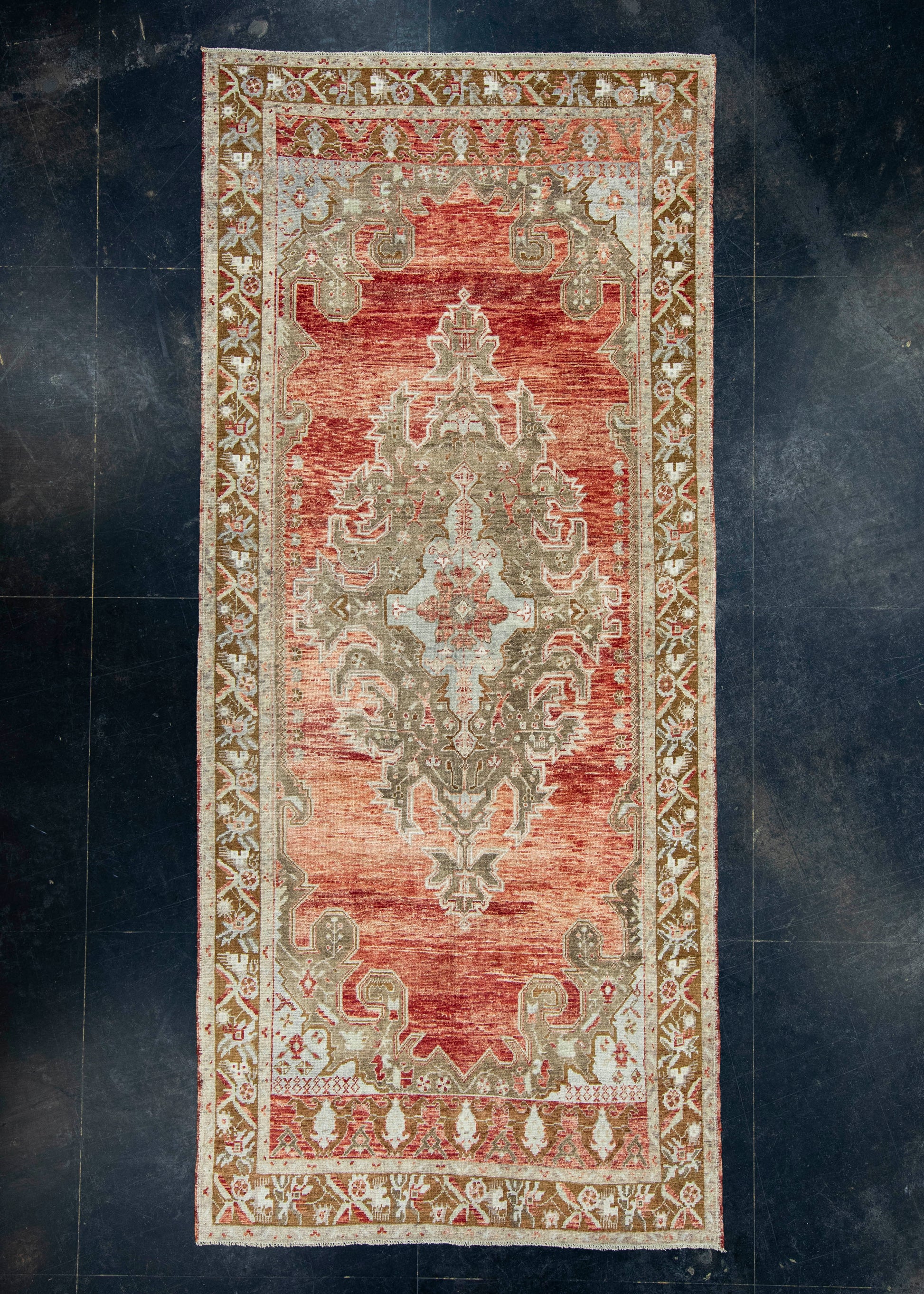 Turkish Vintage Runner Rug 4'8" x 10'8" #17803