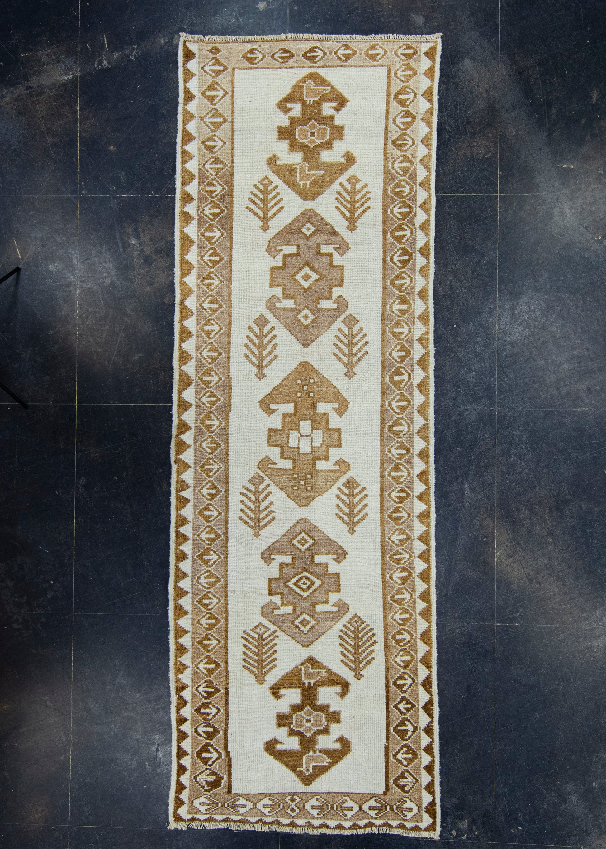 Turkish Vintage Runner Rug 3'9" x 11'3" #17080