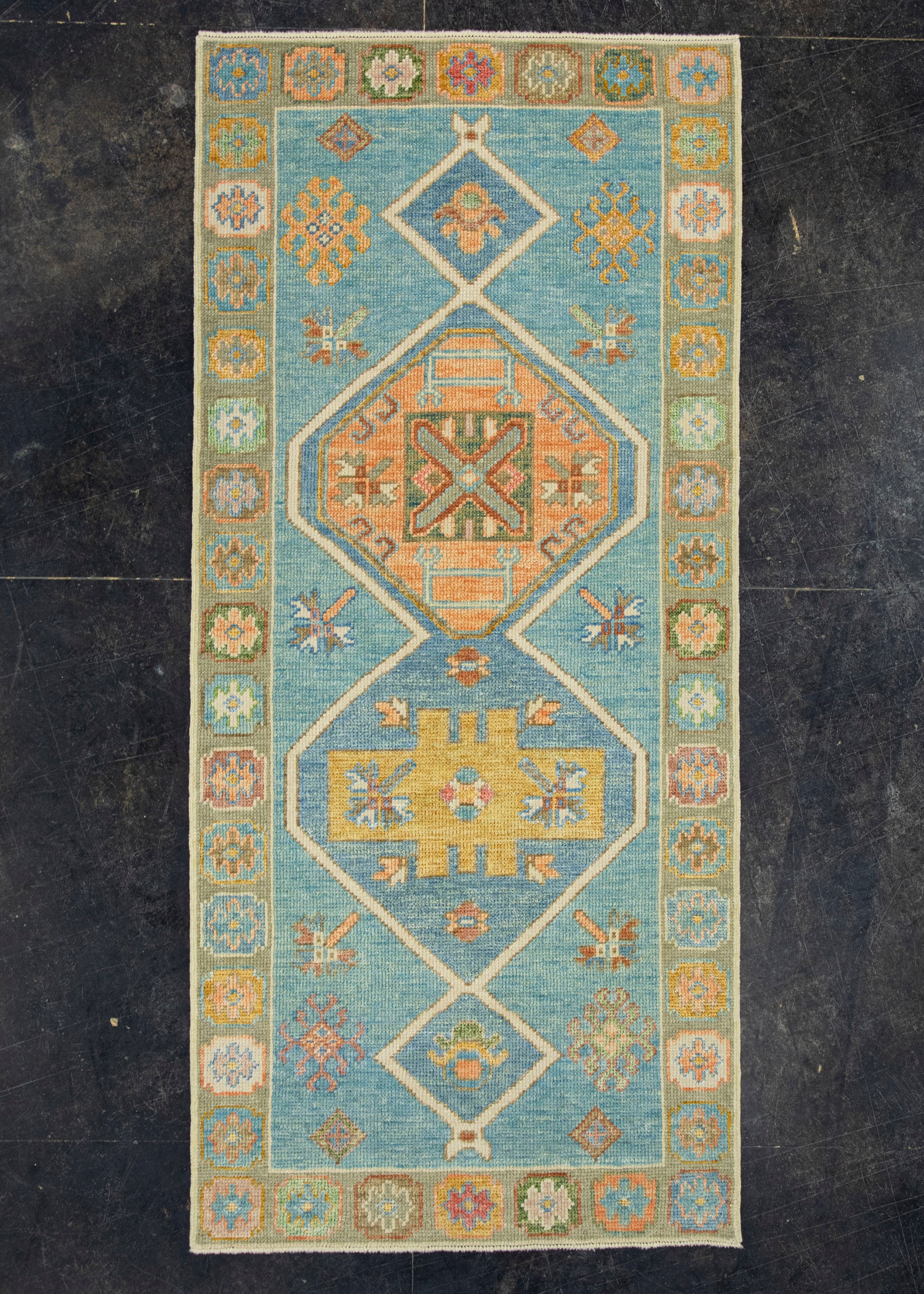 Turkish Oushak Rug 3' x 6'6" #18003