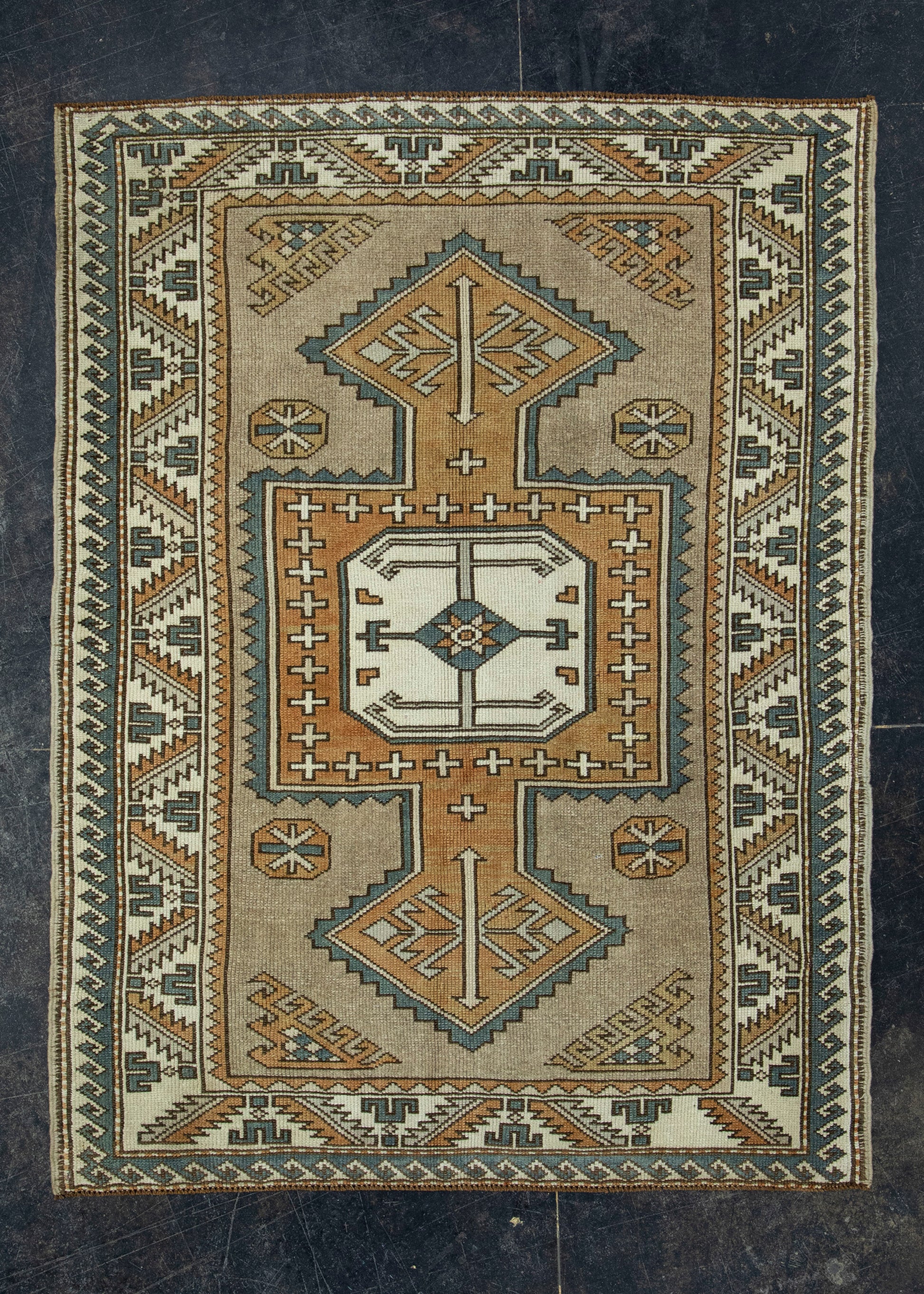 Turkish Vintage Rug 4' x 5'3" #16082