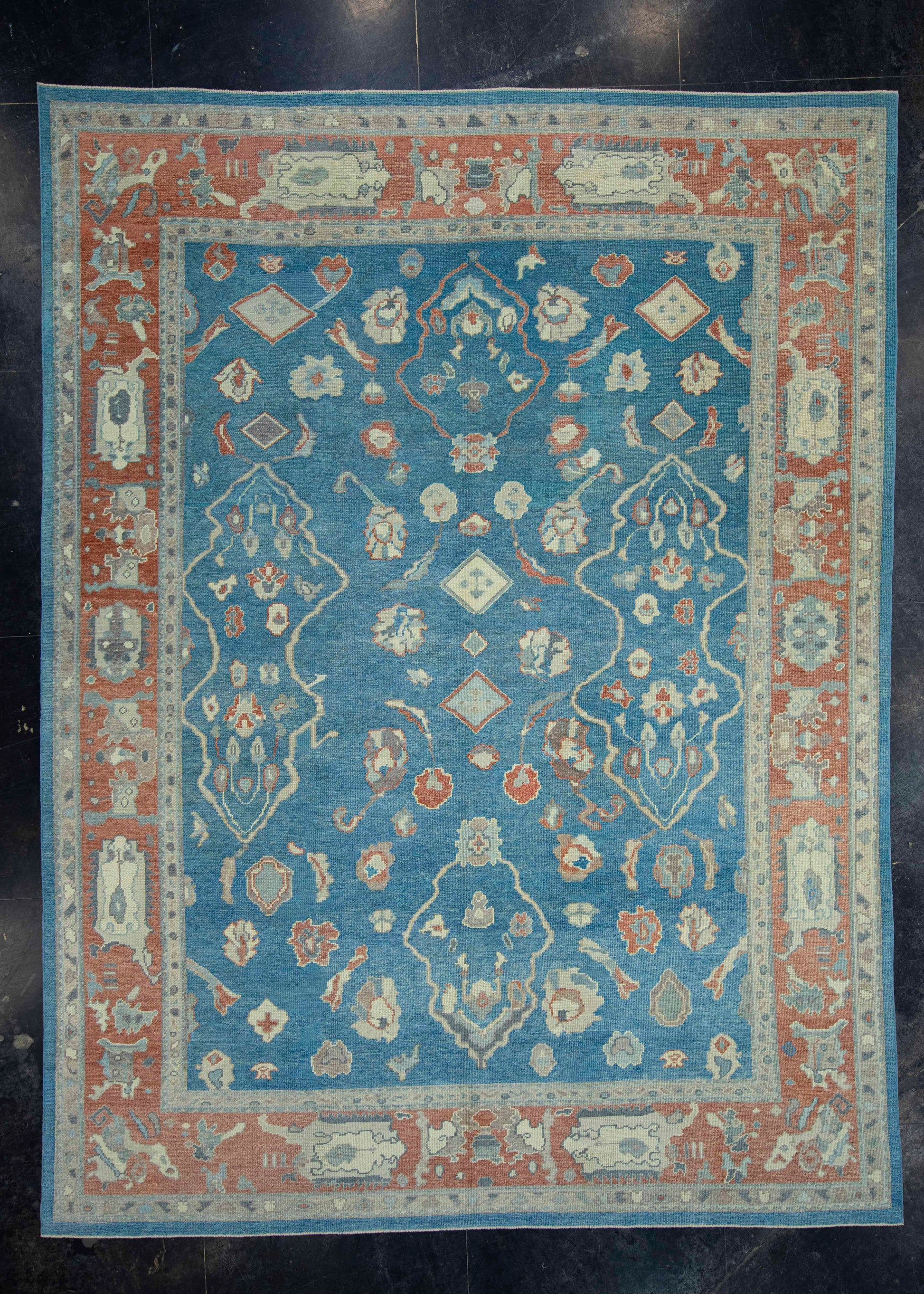 Turkish Oushak Rug 9'9" x 12'11" #18527
