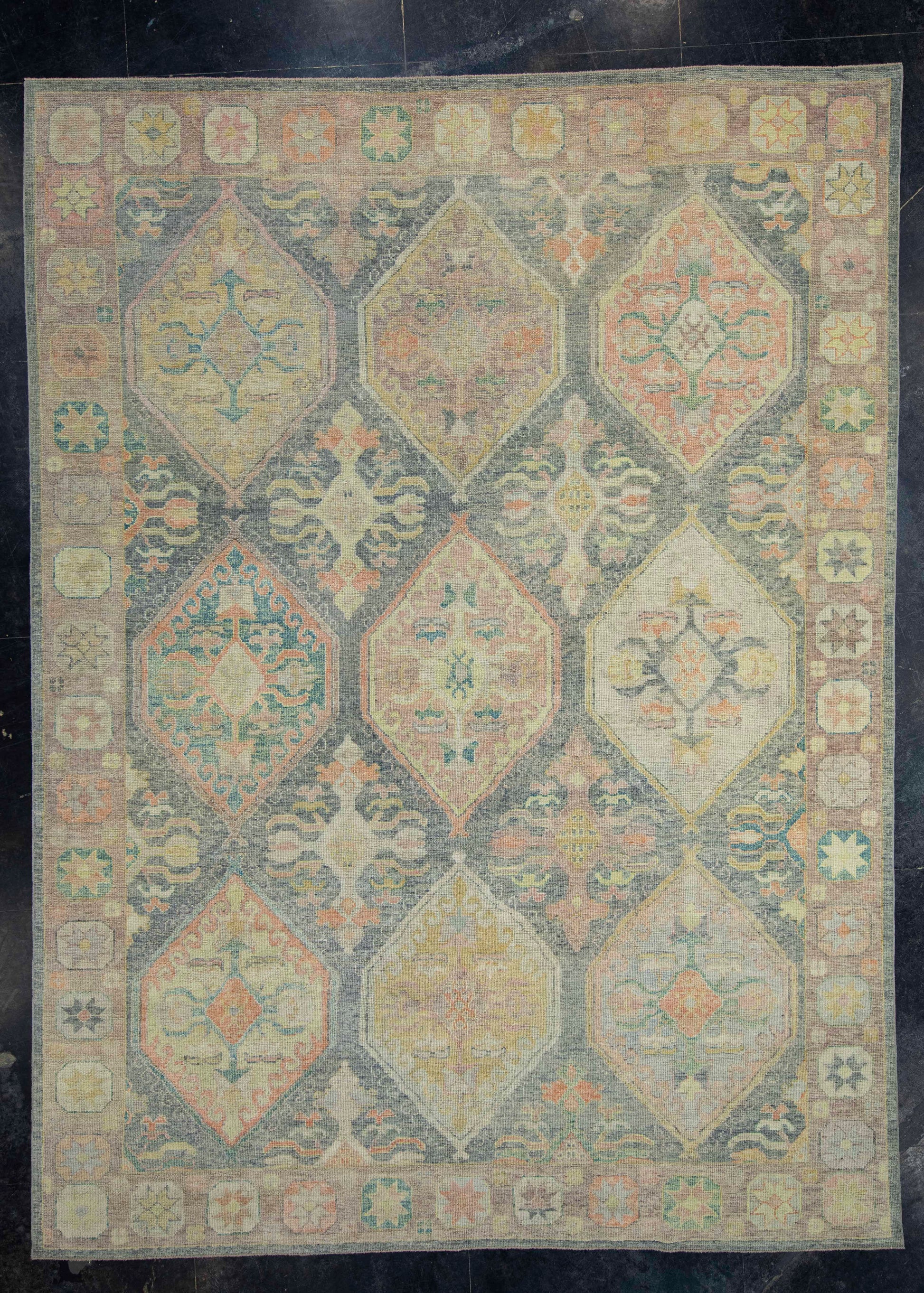 Turkish Oushak Rug 9'5" x 12'9" #18637