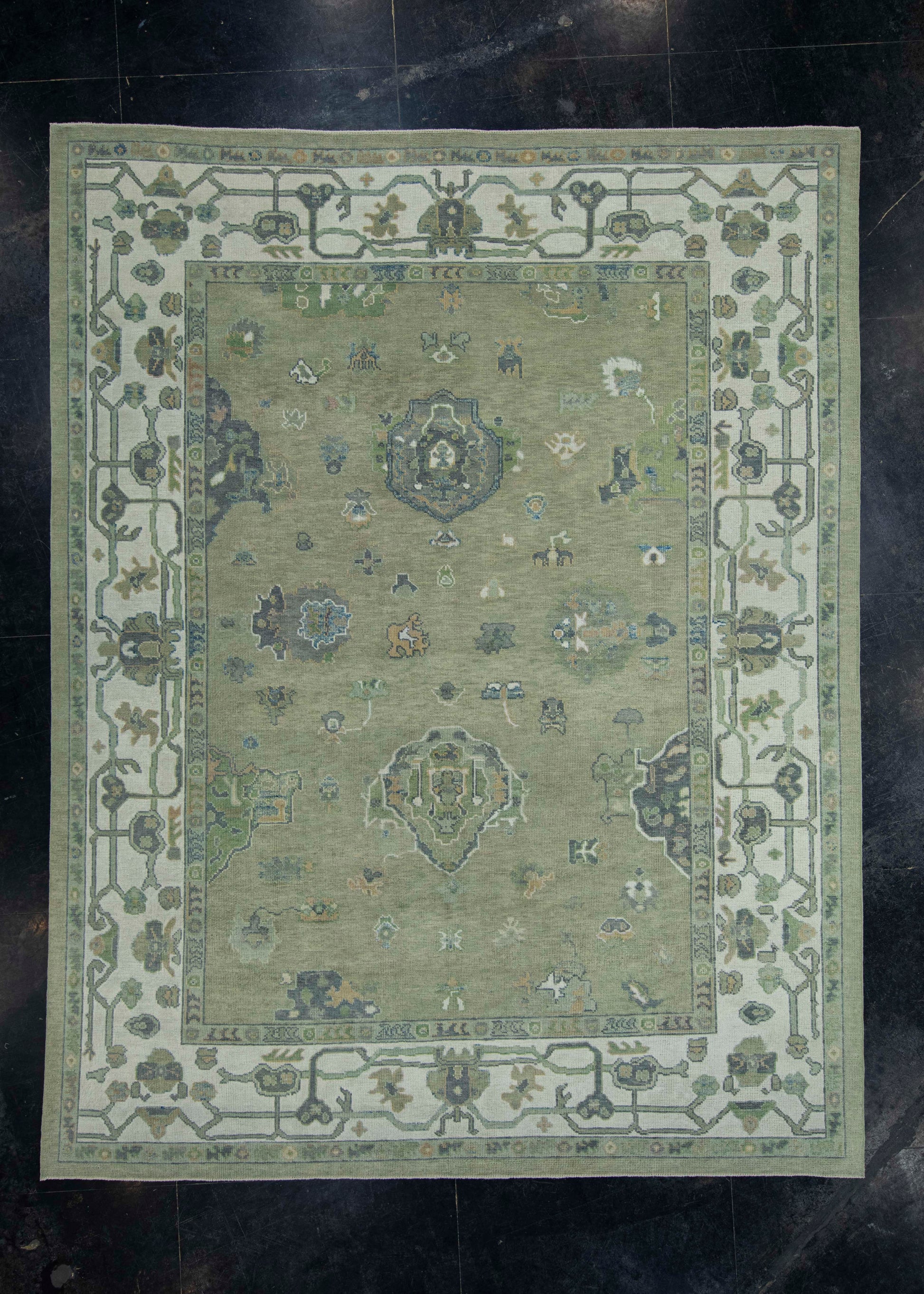 Turkish Oushak Rug 8'10" x 11'4" #18075