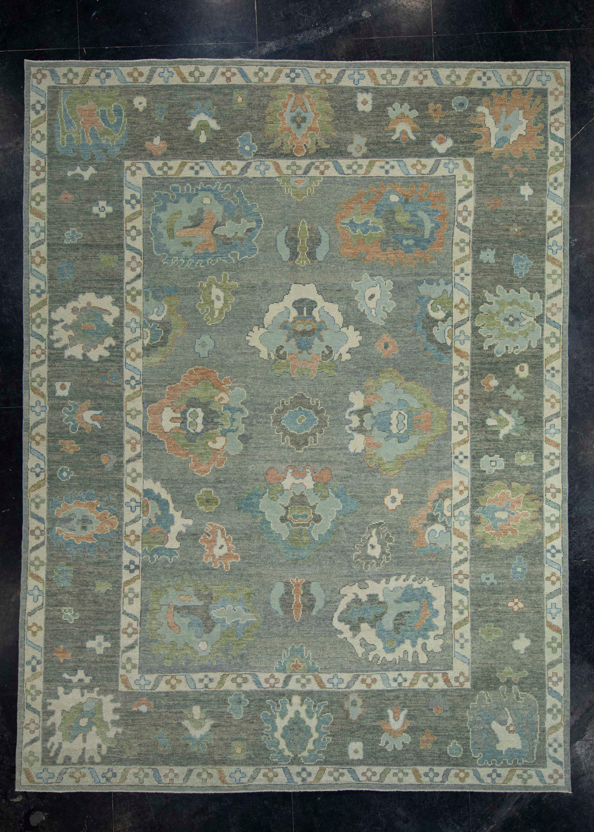 Turkish Oushak Rug 9'3" x 12'3" #18120