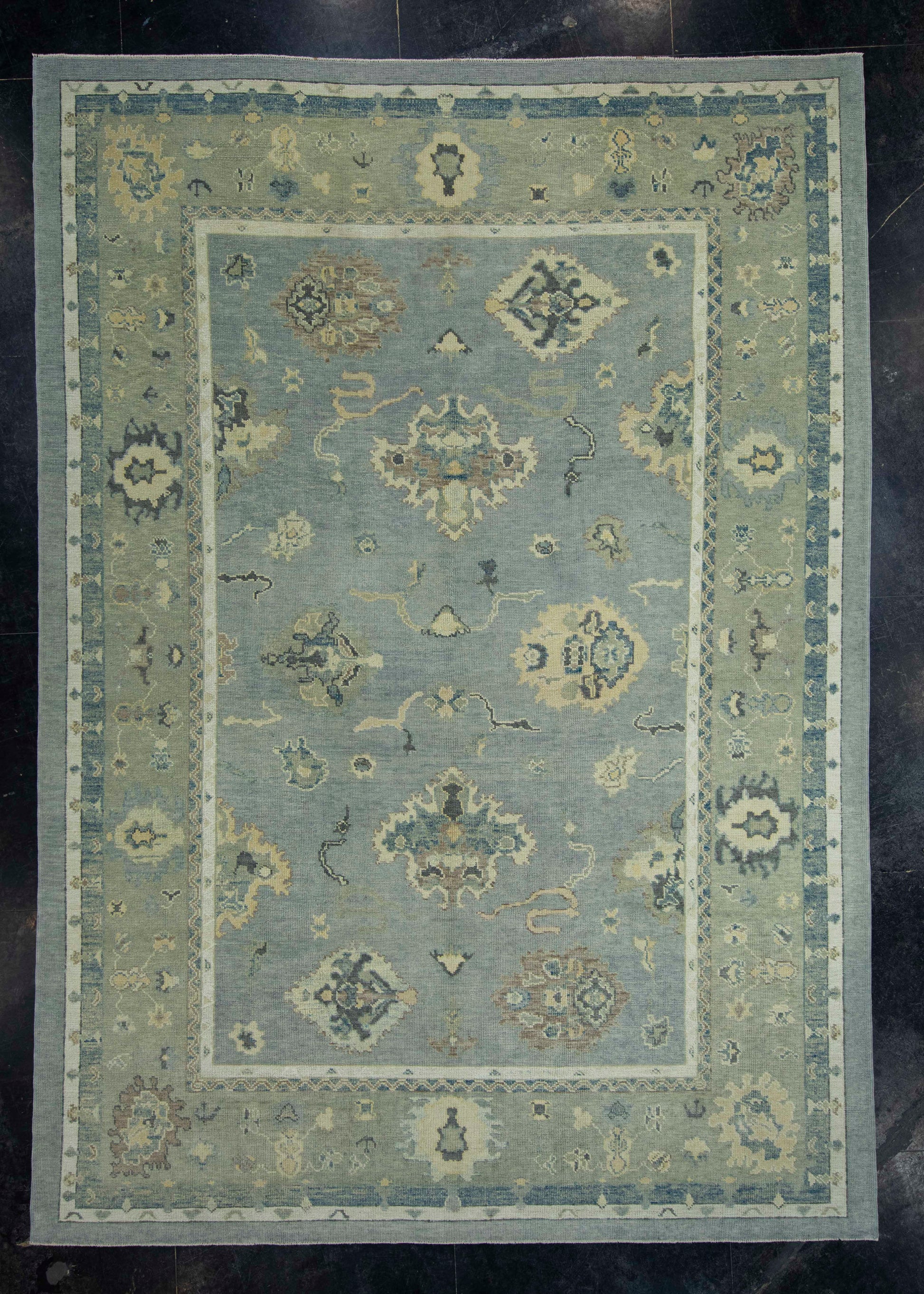 Turkish Oushak Rug 9'1" x 12'9" #18114