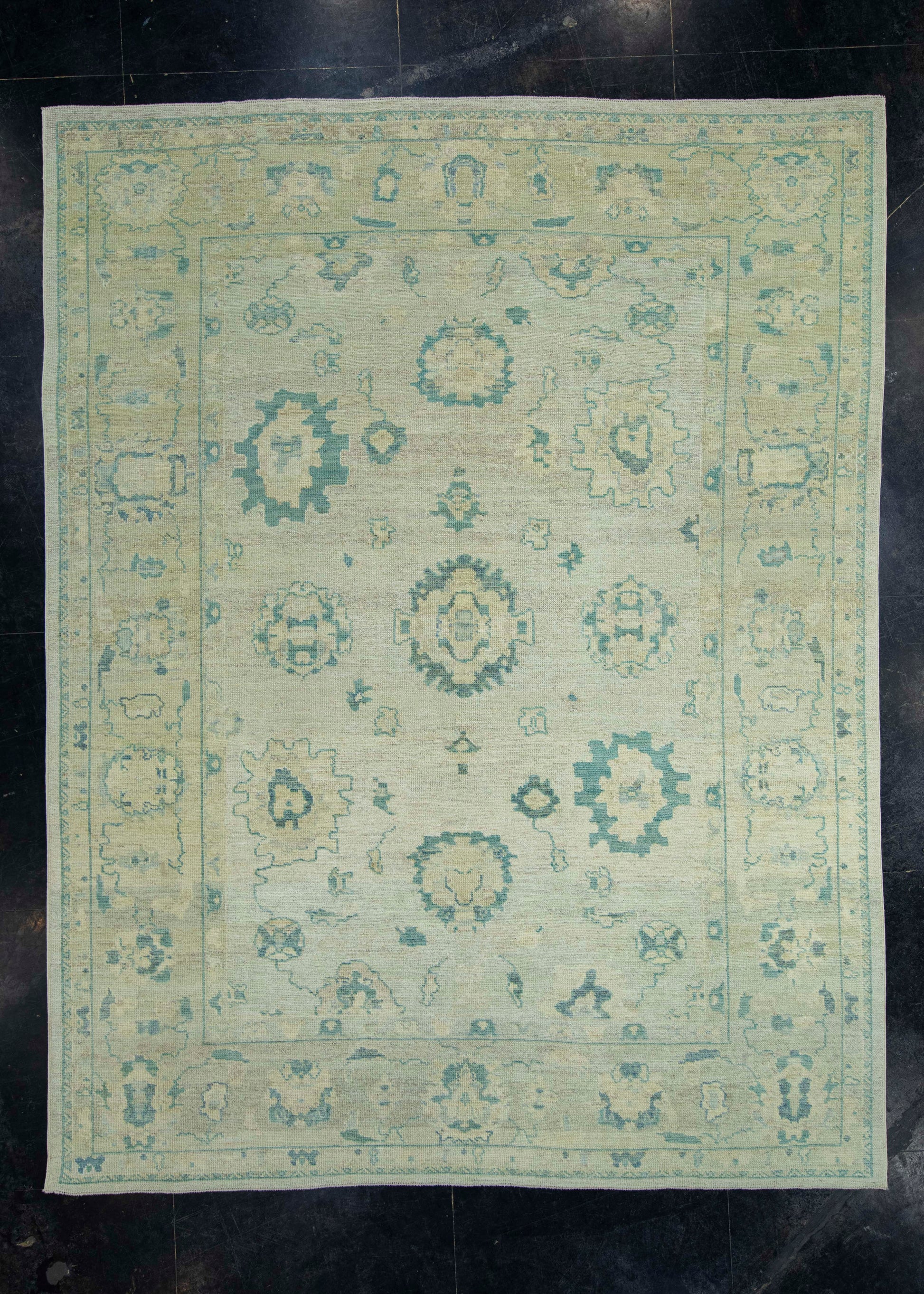 Turkish Oushak Rug 9'1" x 11'9" #18557