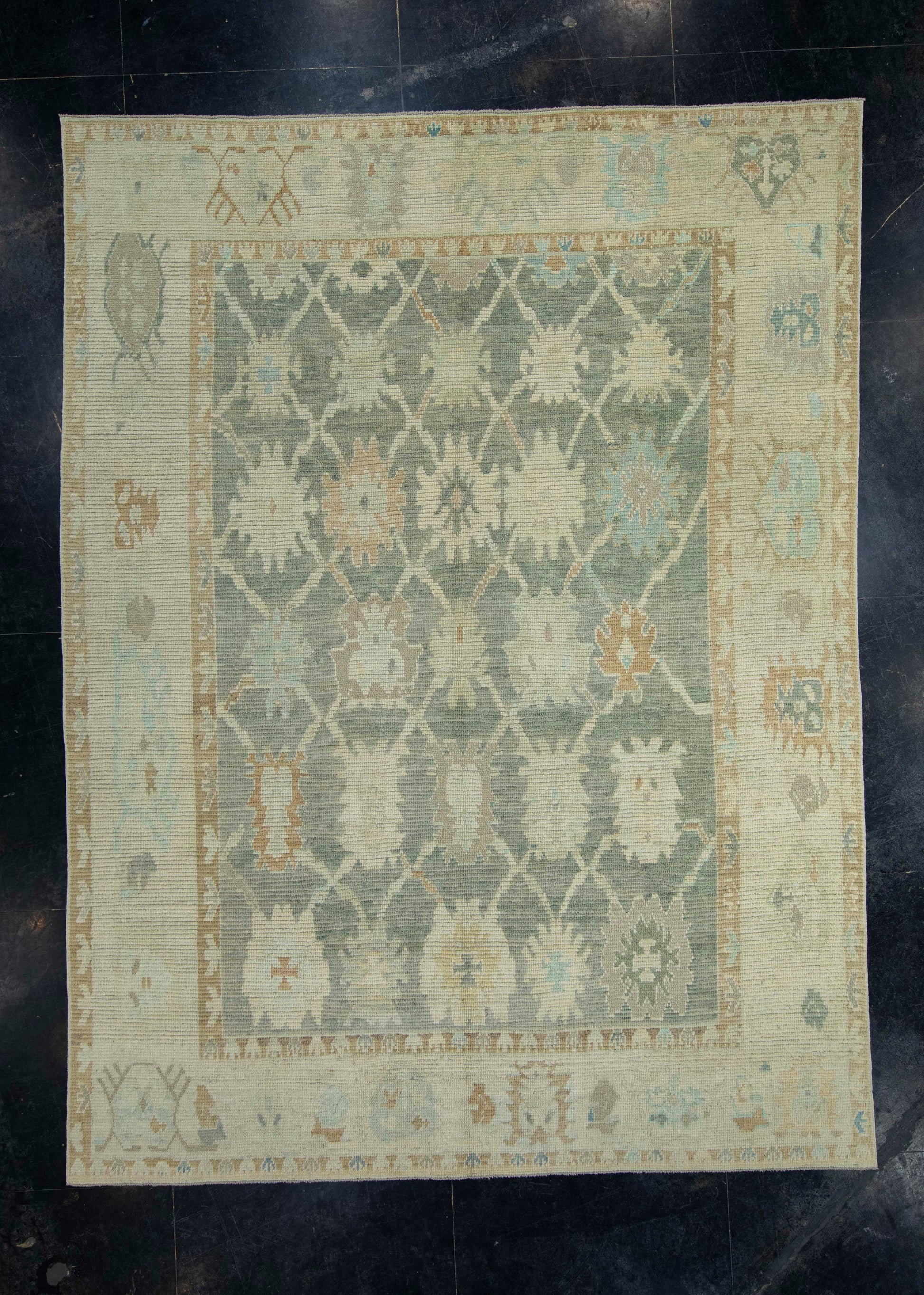 Turkish Oushak Rug 8'7" x 11'6" #18638