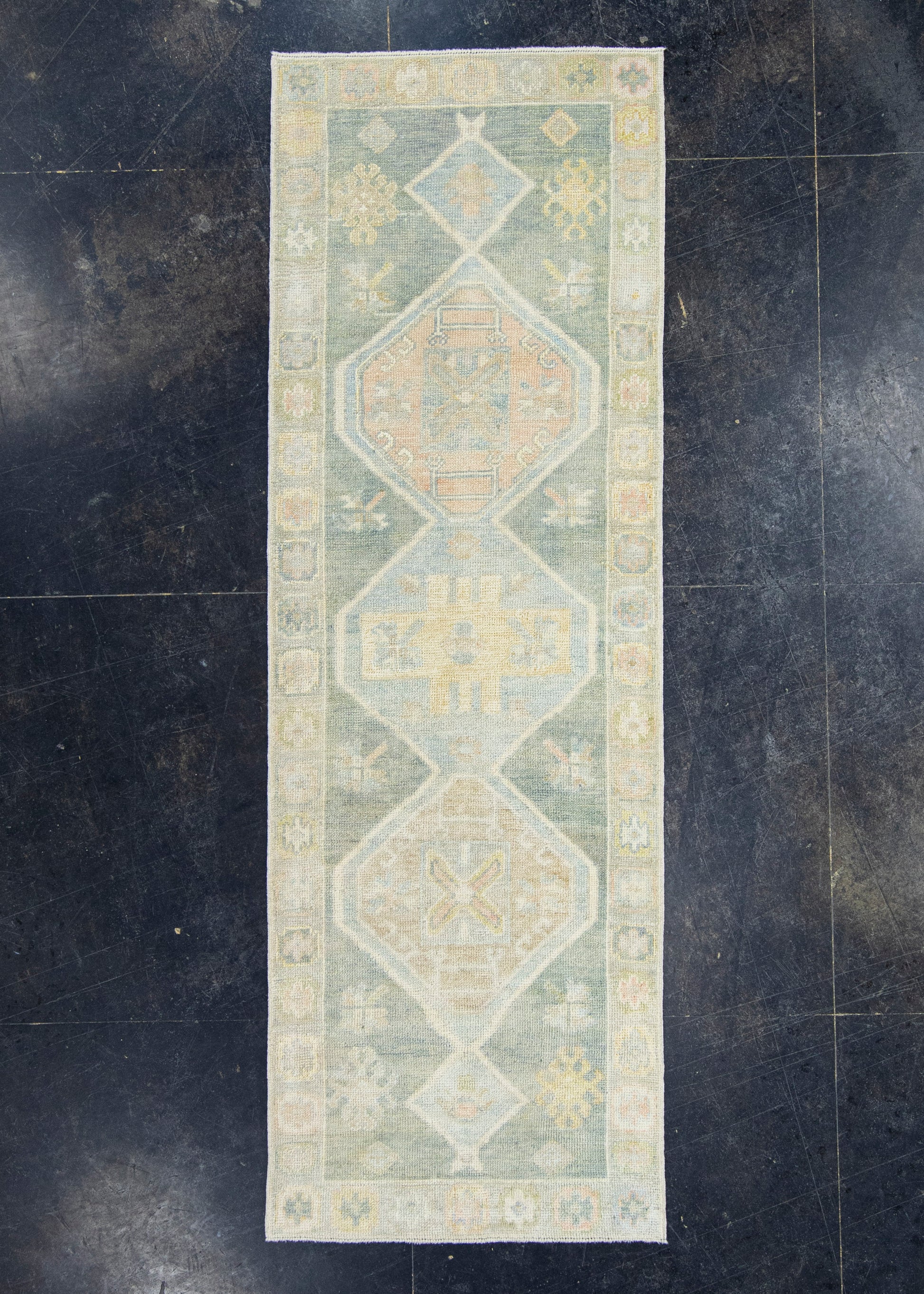 Turkish Oushak Rug 2'8" x 8'4" #18005