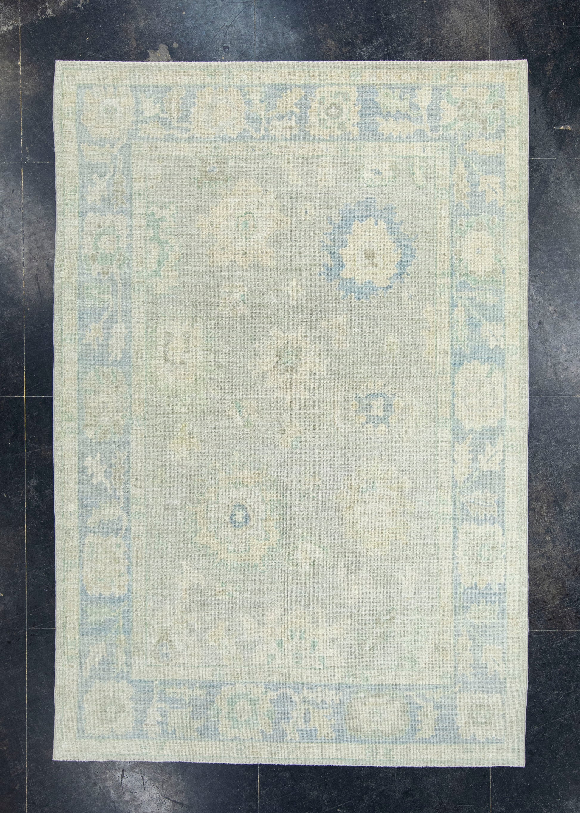 Turkish Oushak Rug 6'1" x 9' #18650