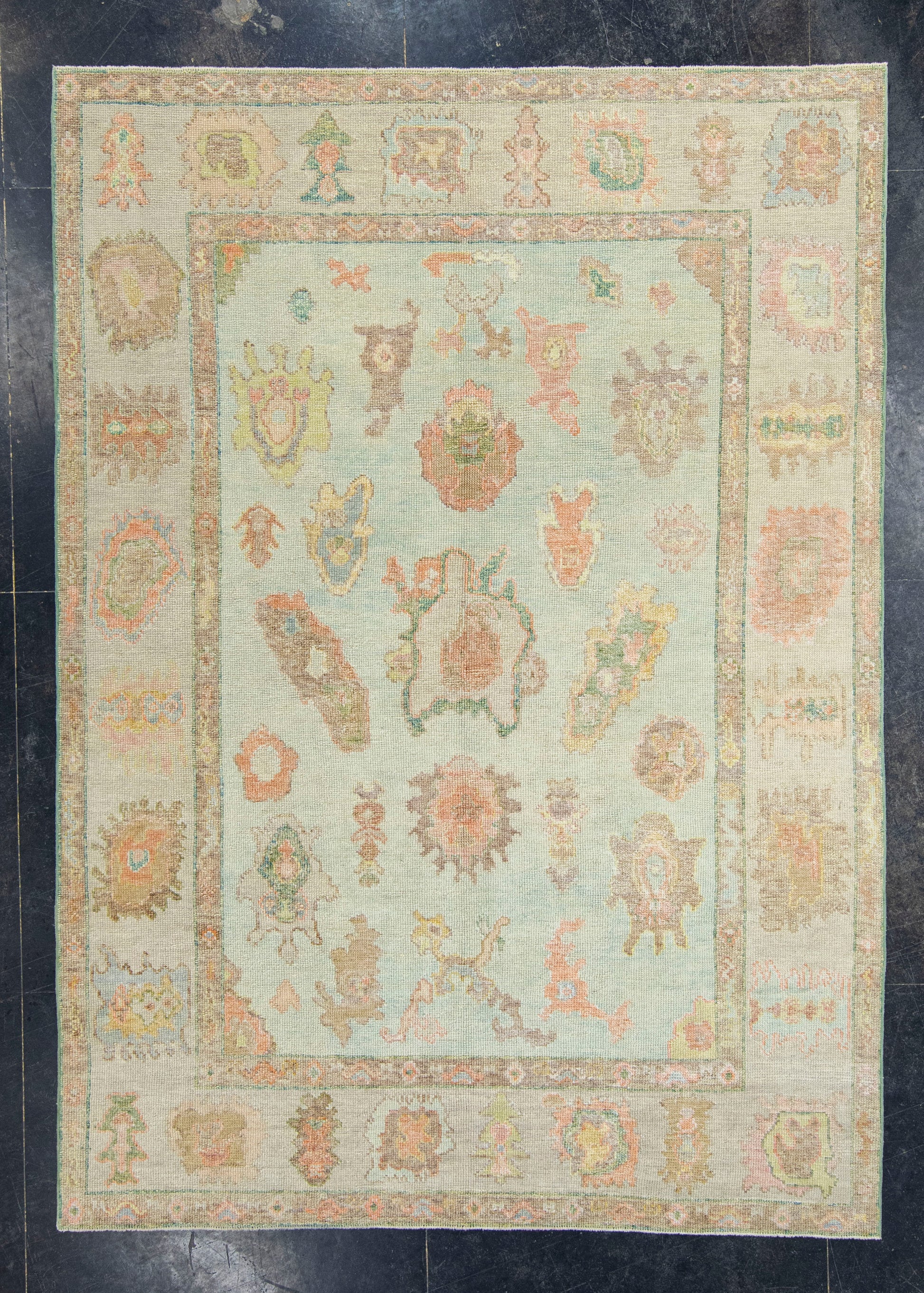 Turkish Oushak Rug 6'2" x 8'7" #18627