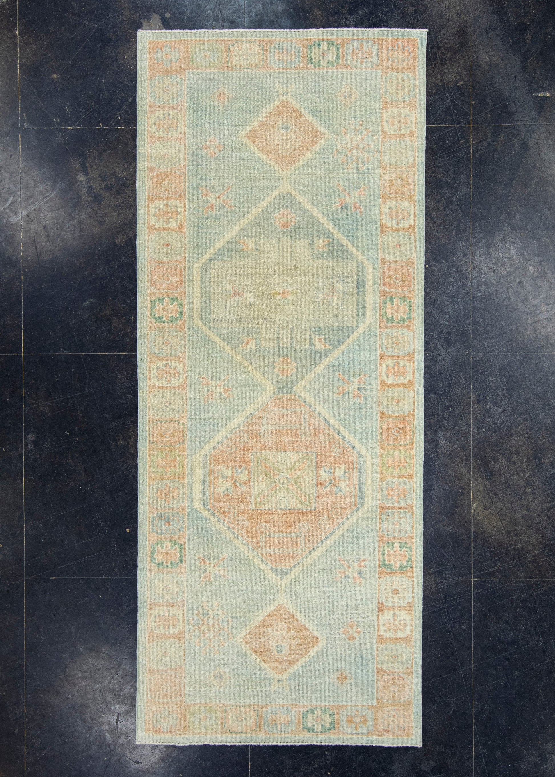 Turkish Oushak Rug 3'10" x 9'5" #18041