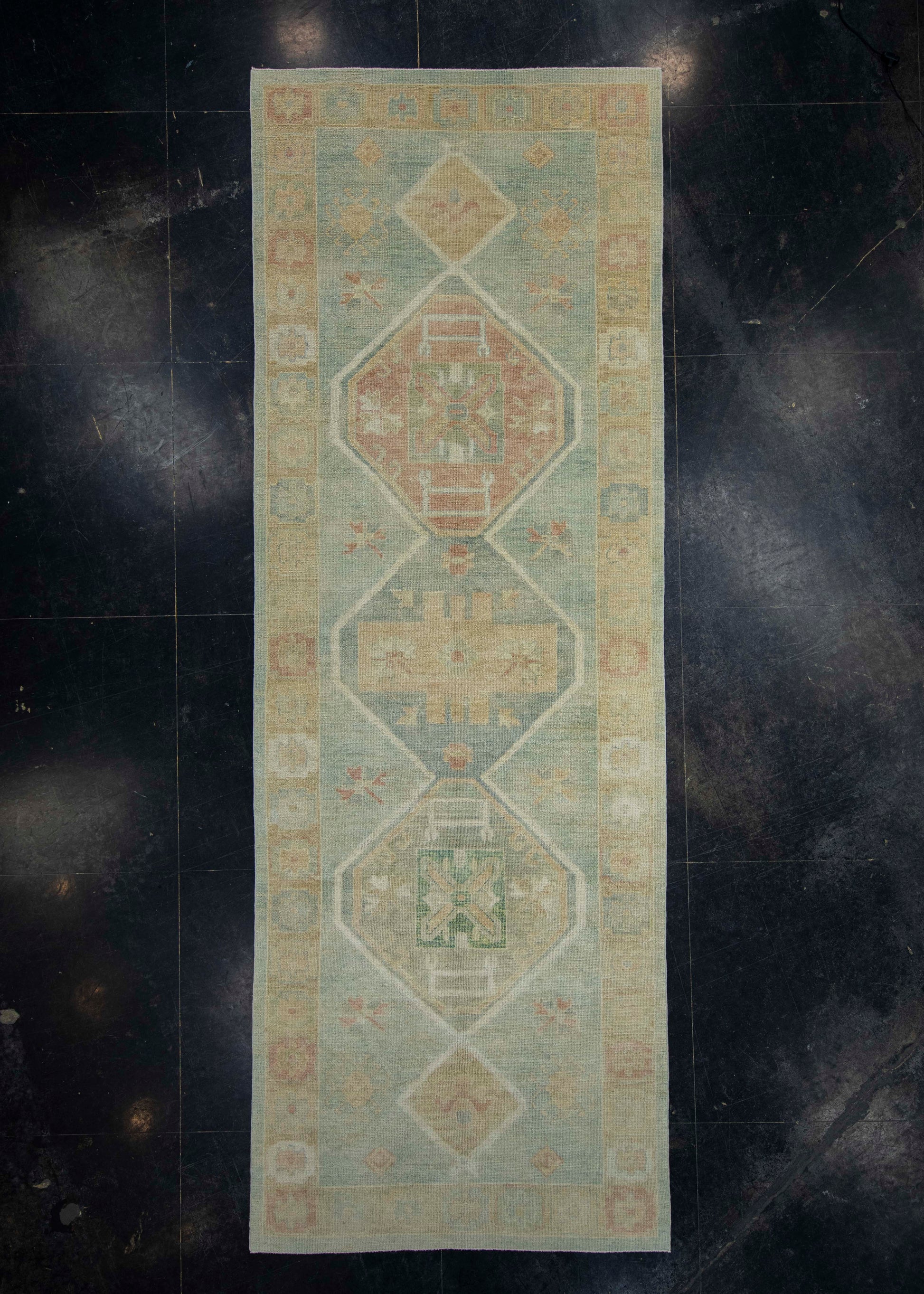 Turkish Oushak Rug 4'10" x 13'10" #18019