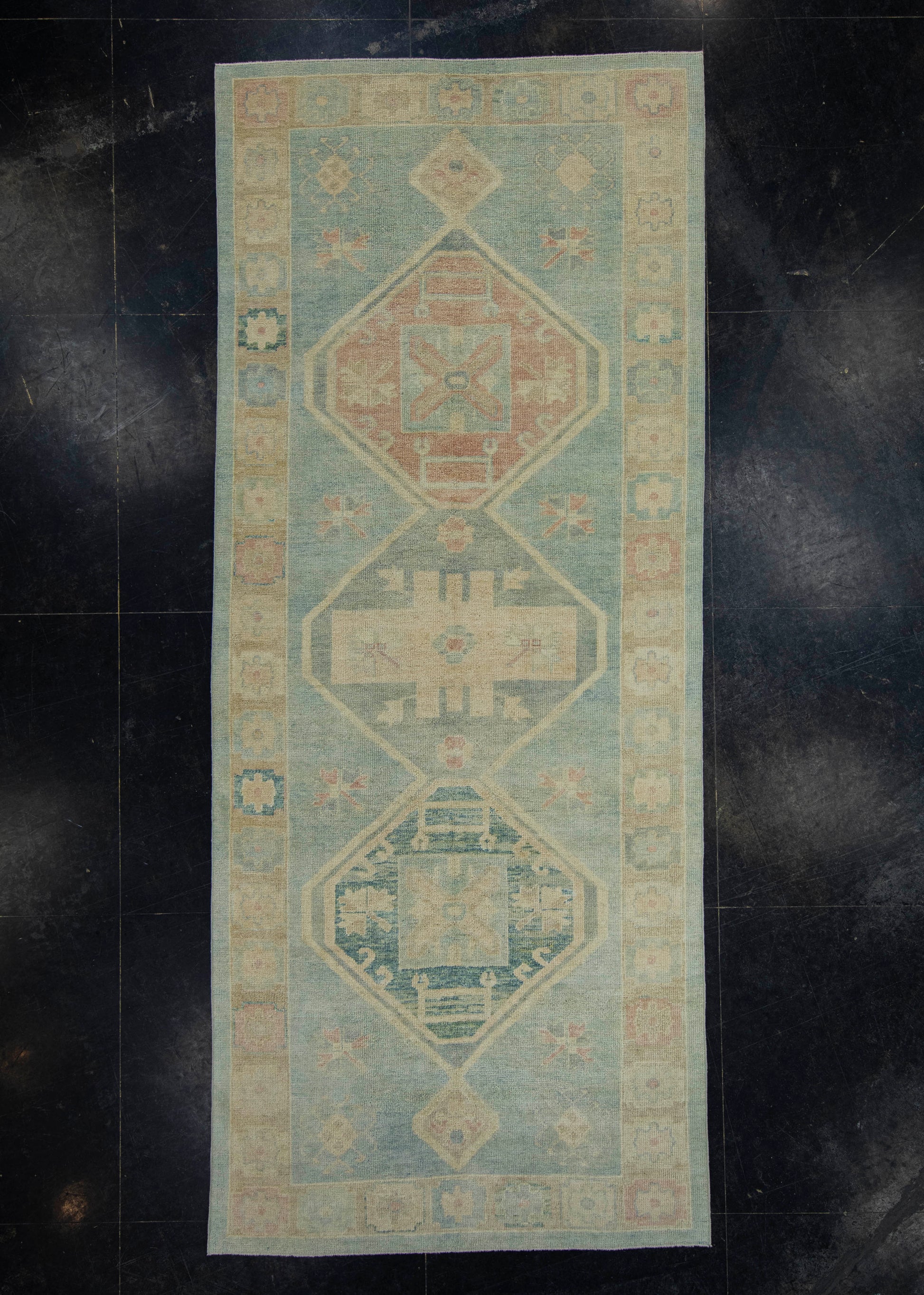 Turkish Oushak Rug 4'11" x 11'11" #18025