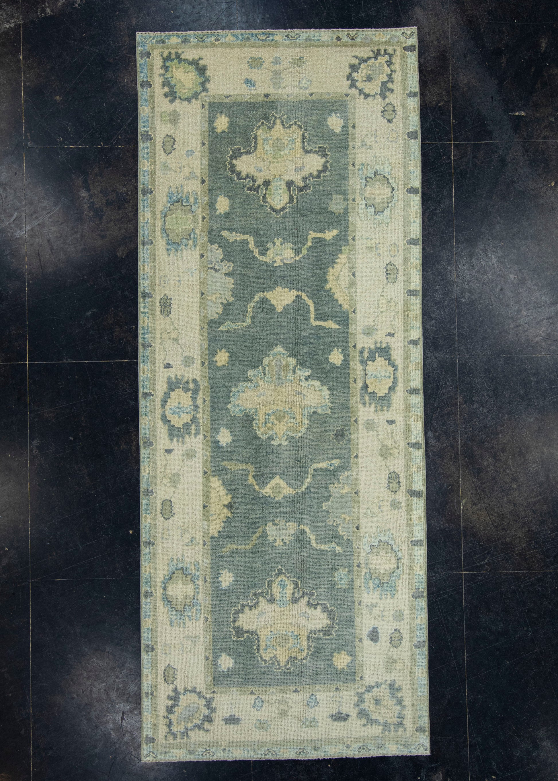 Turkish Oushak Rug 3'11" x 10' #18035