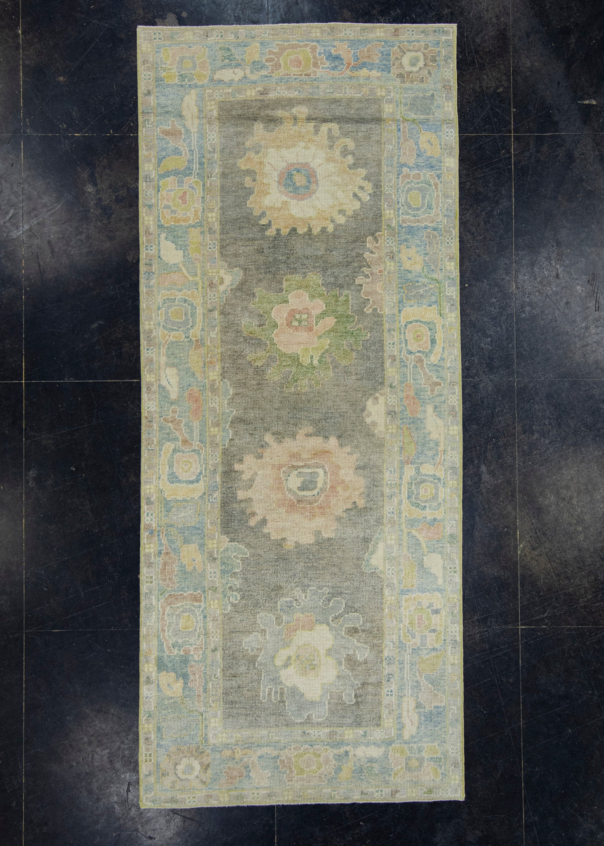 Turkish Oushak Rug 3'11" x 9'5" #18038