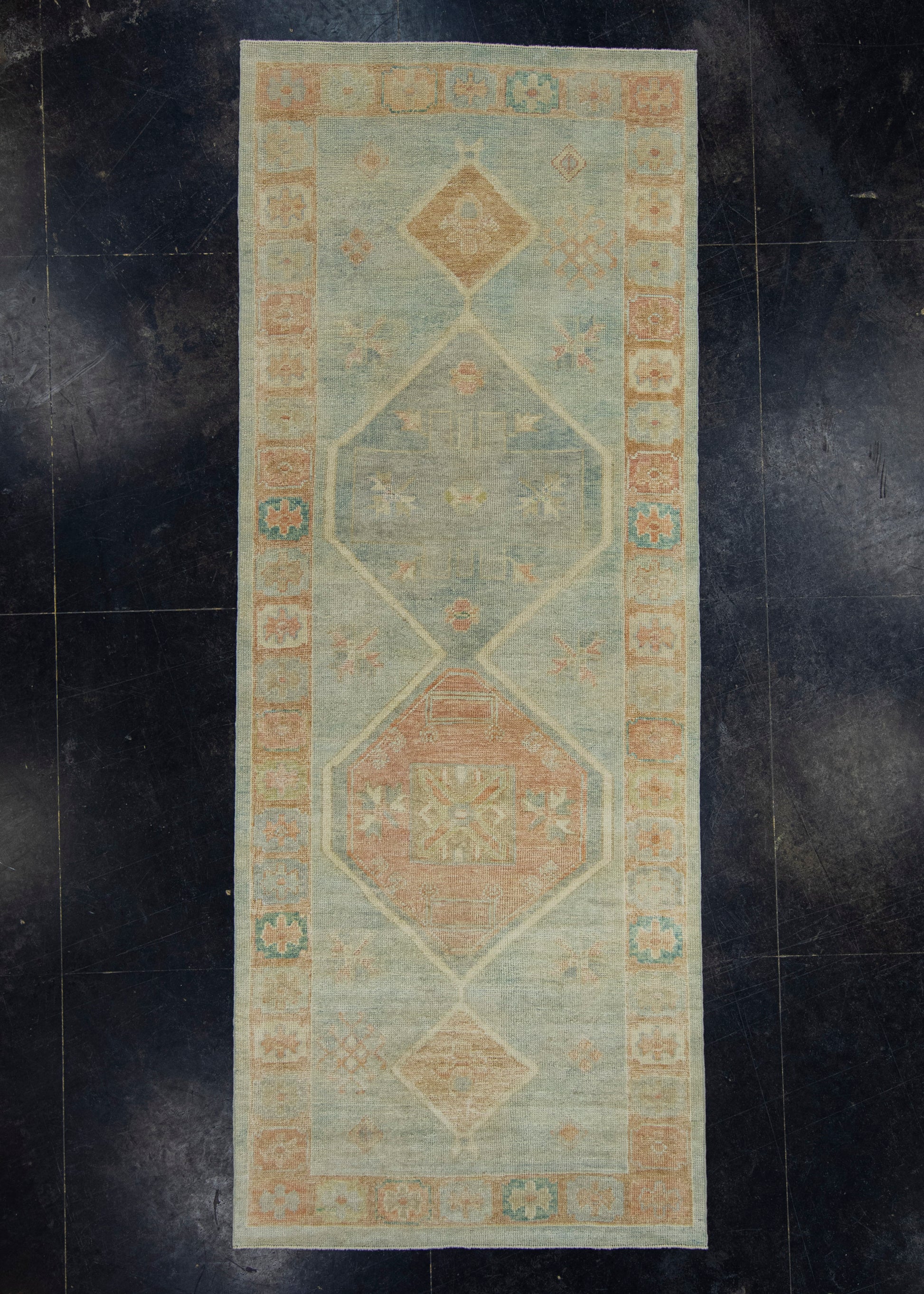 Turkish Oushak Rug 3'11" x 10' #18056
