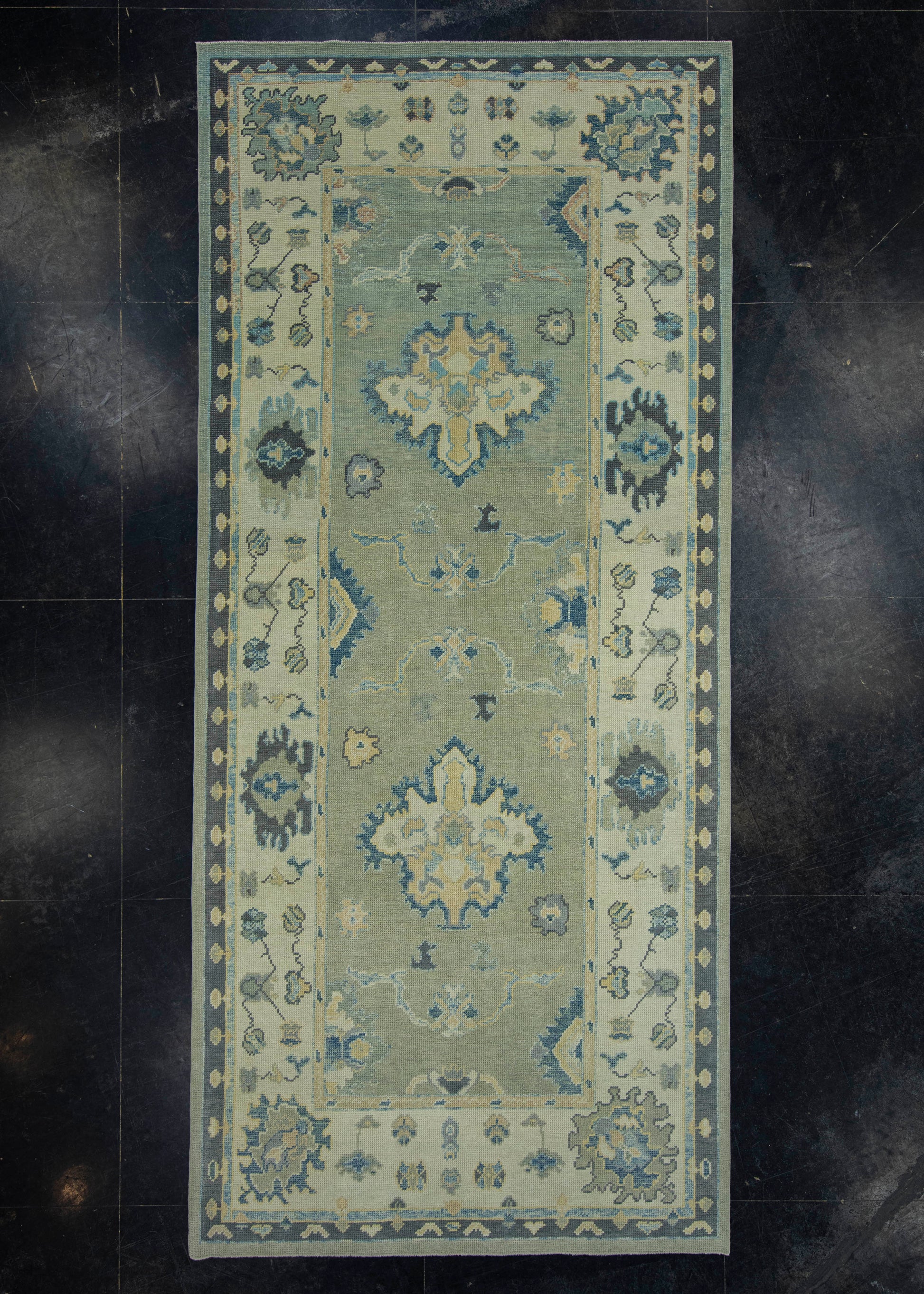 Turkish Oushak Rug 5'5" x 12'2" #18044