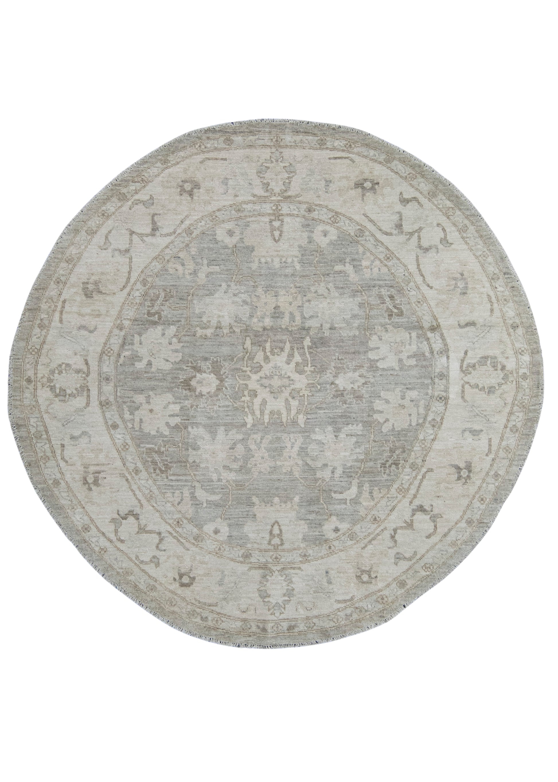 Oushak Round Rug 6'2" x 6'1" #23550