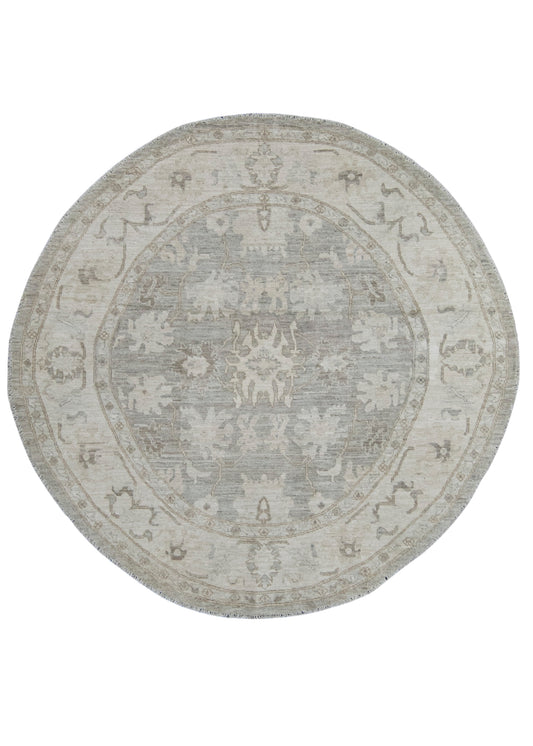 Oushak Round Rug 6'2" x 6'1" #23550