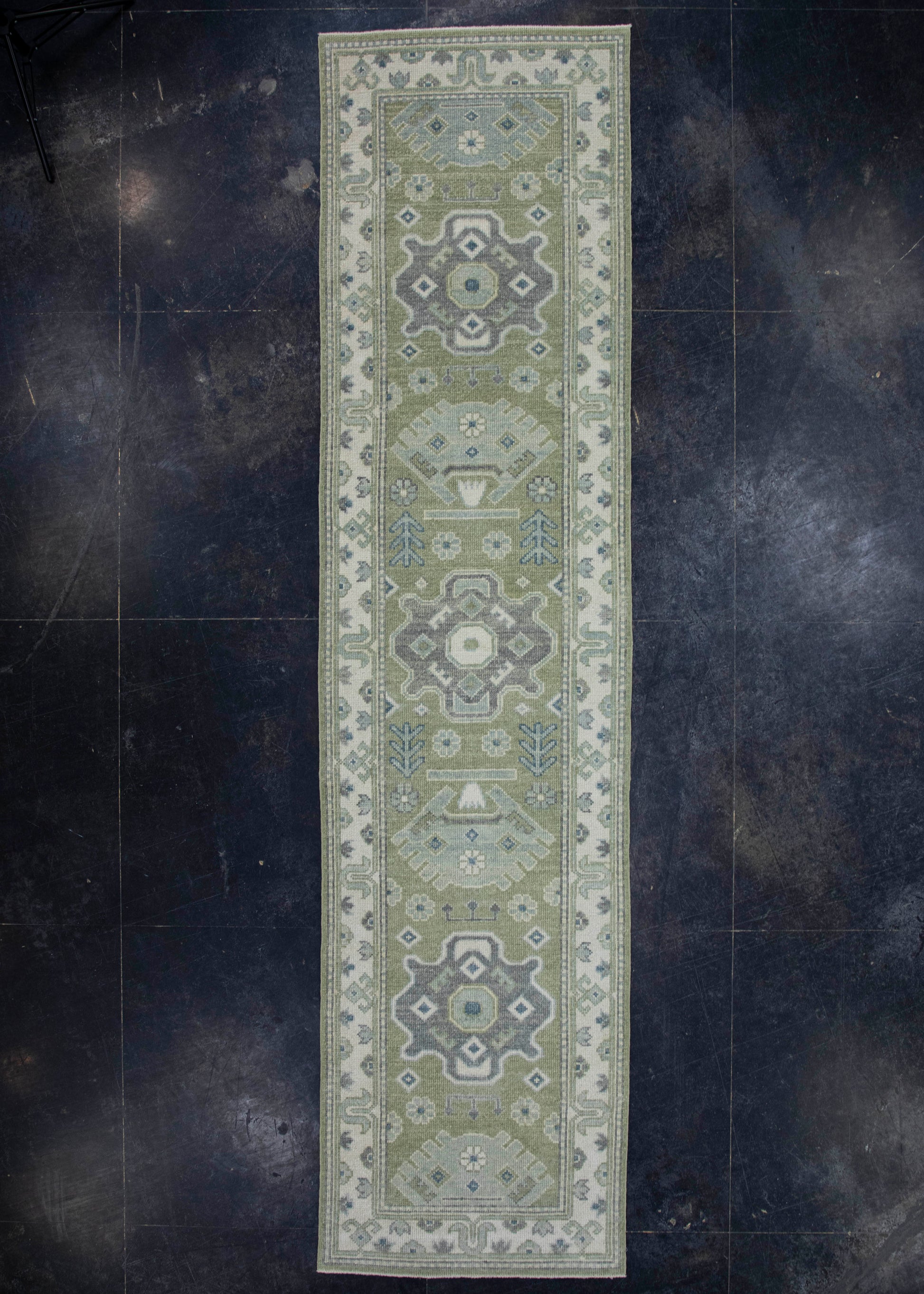 Turkish Oushak Rug 3' x 12'3" #19225
