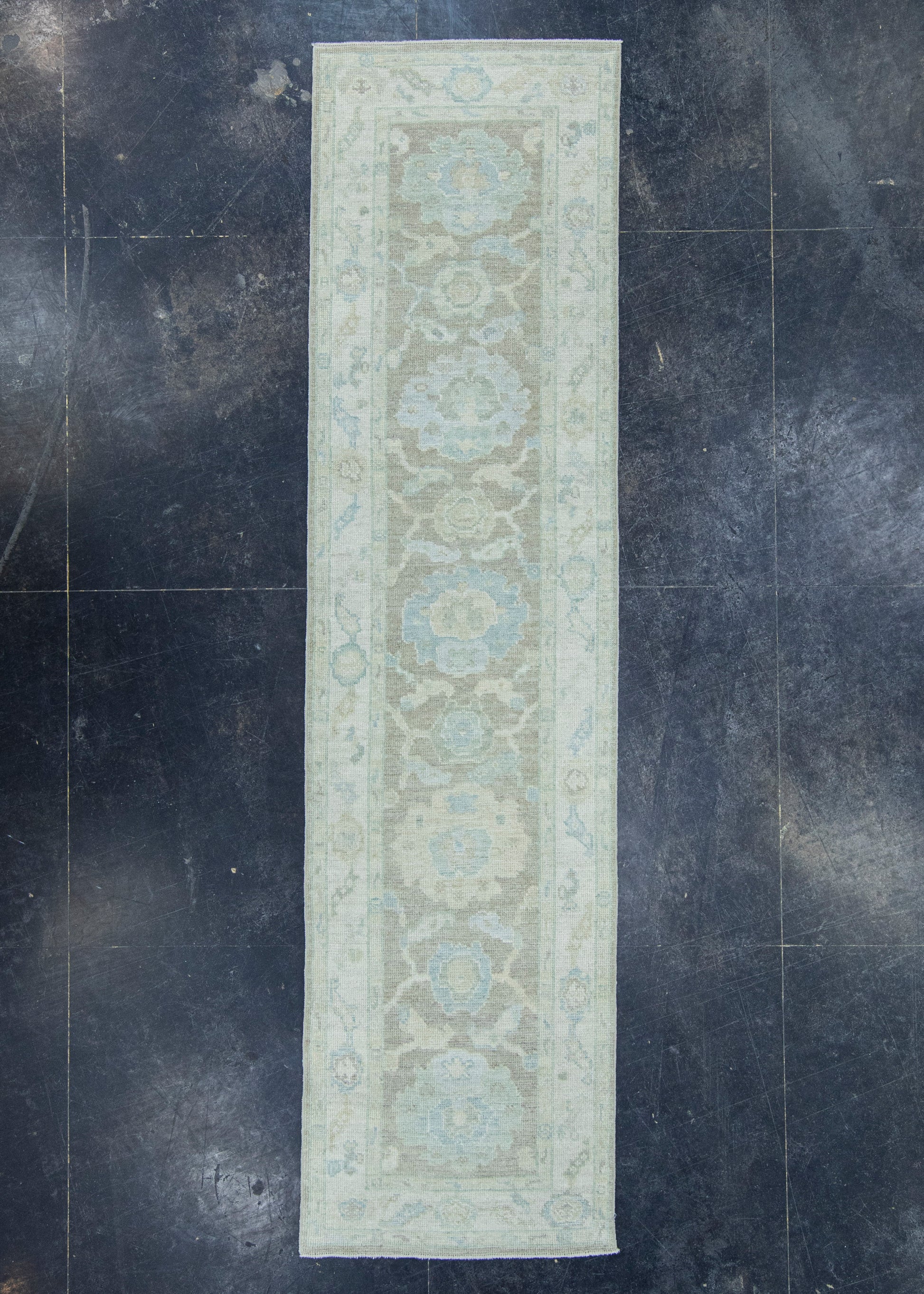 Turkish Oushak Rug 2'8" x 10'2" #19431