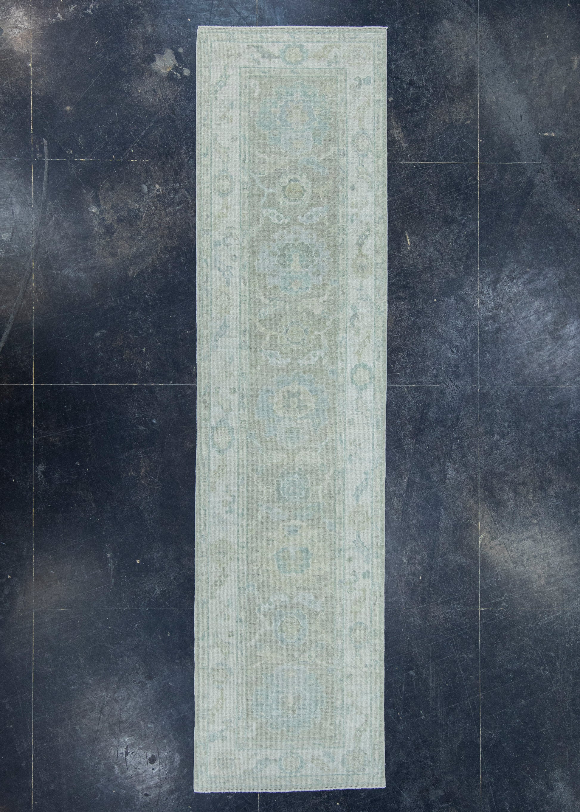 Turkish Oushak Rug 2'6" x 10'2" #19482
