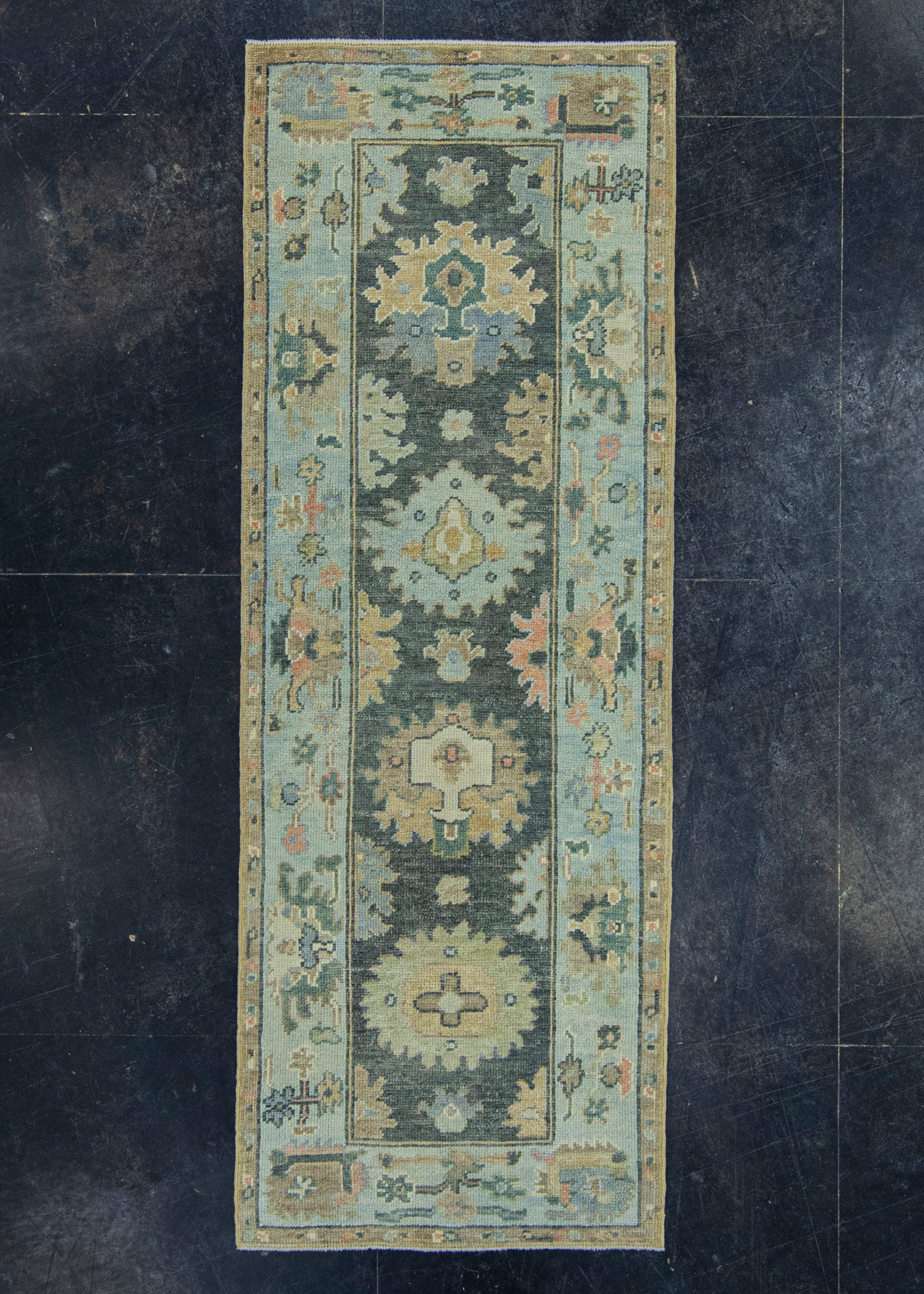 Turkish Oushak Rug 2'9" x 7'9" #19198