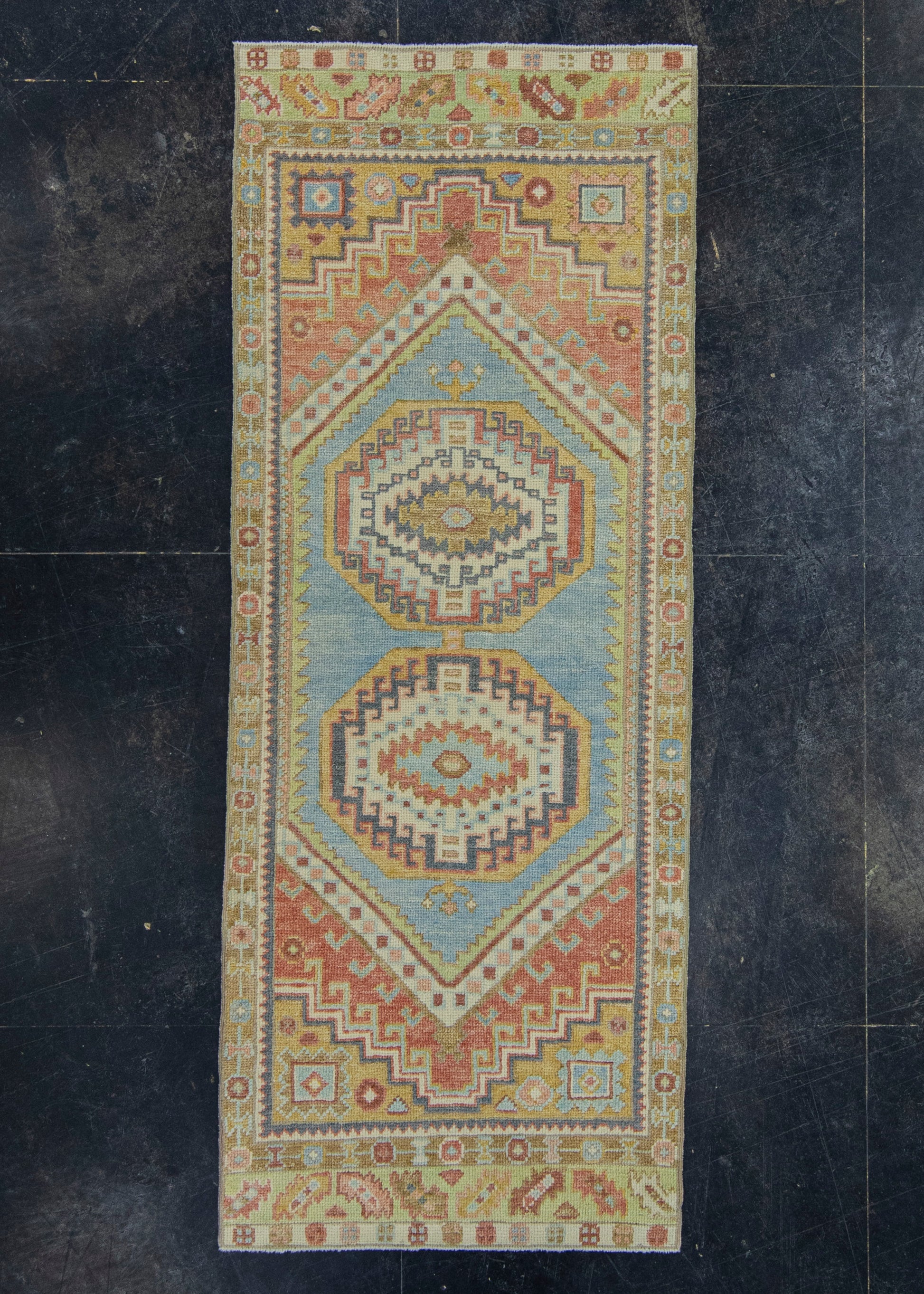 Turkish Oushak Rug 3' x 7'8" #19076