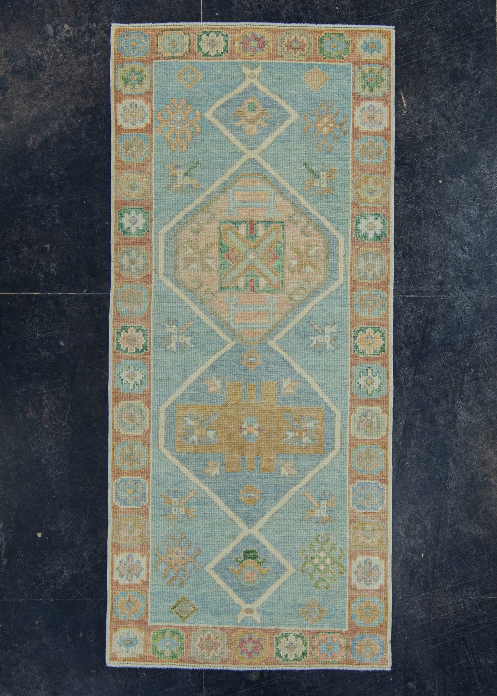 Turkish Oushak Rug 2'10" x 6'5" #19209