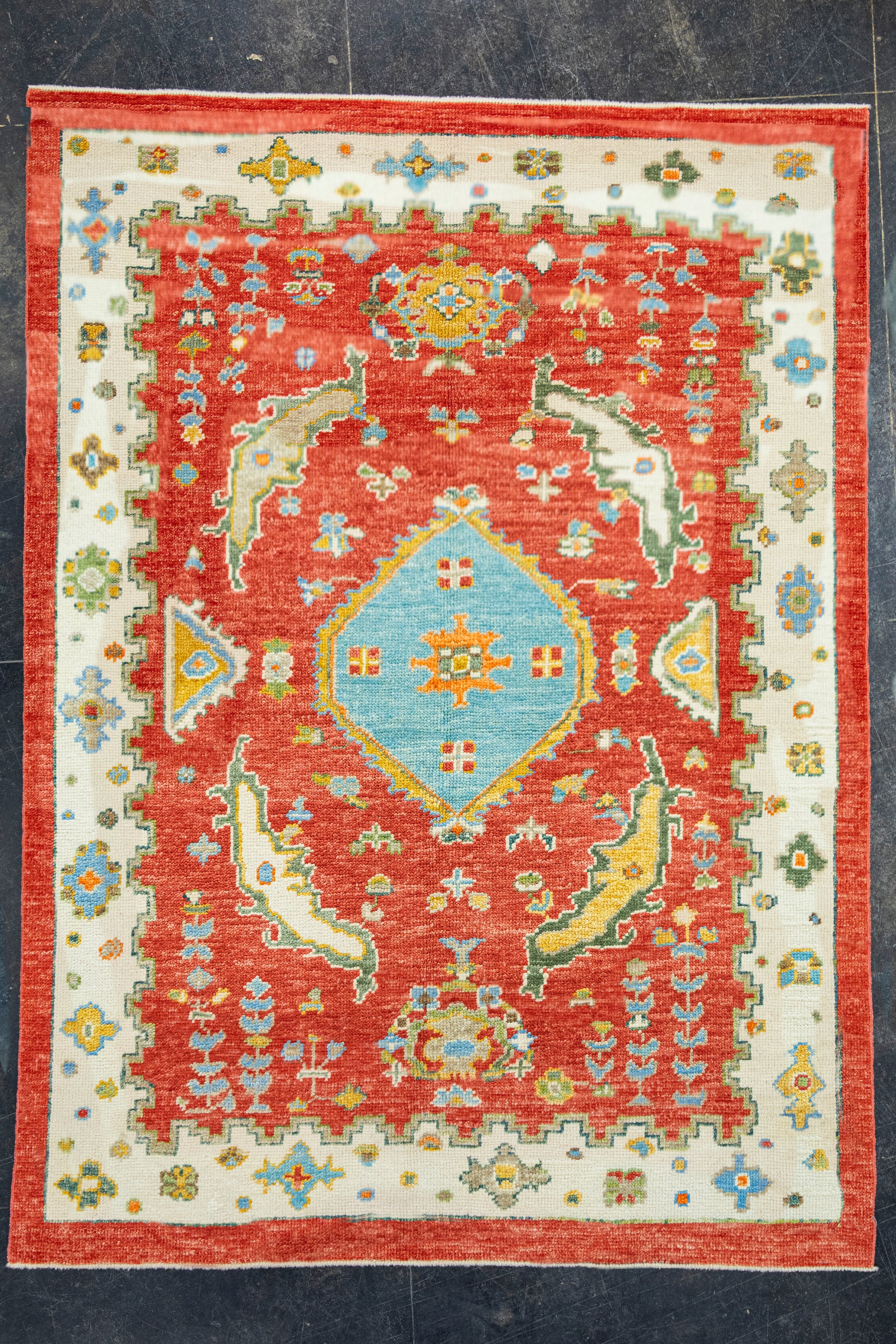 Turkish Oushak Rug 4'9" x 6'6" #19529