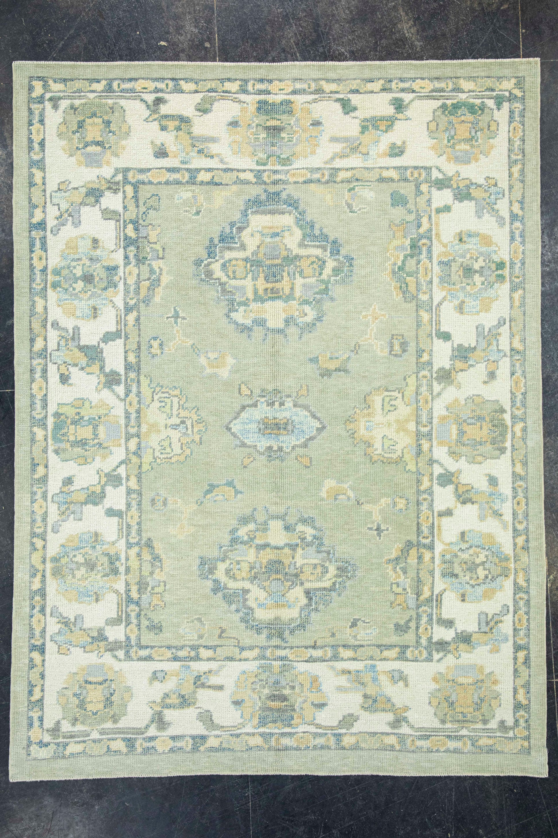 Turkish Oushak Rug 5'2" x 6'11" #19104