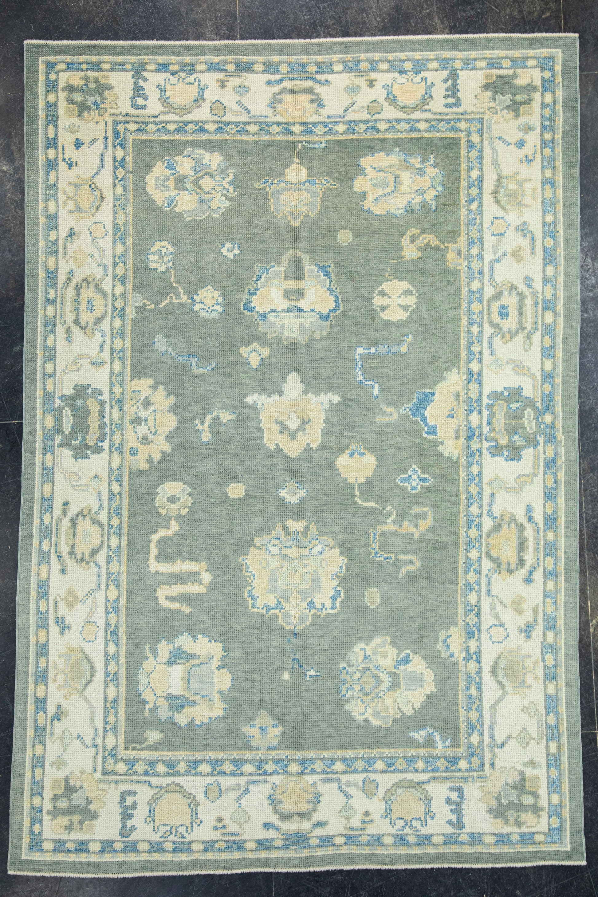 Turkish Oushak Rug 5'1" x 7'6" #19161