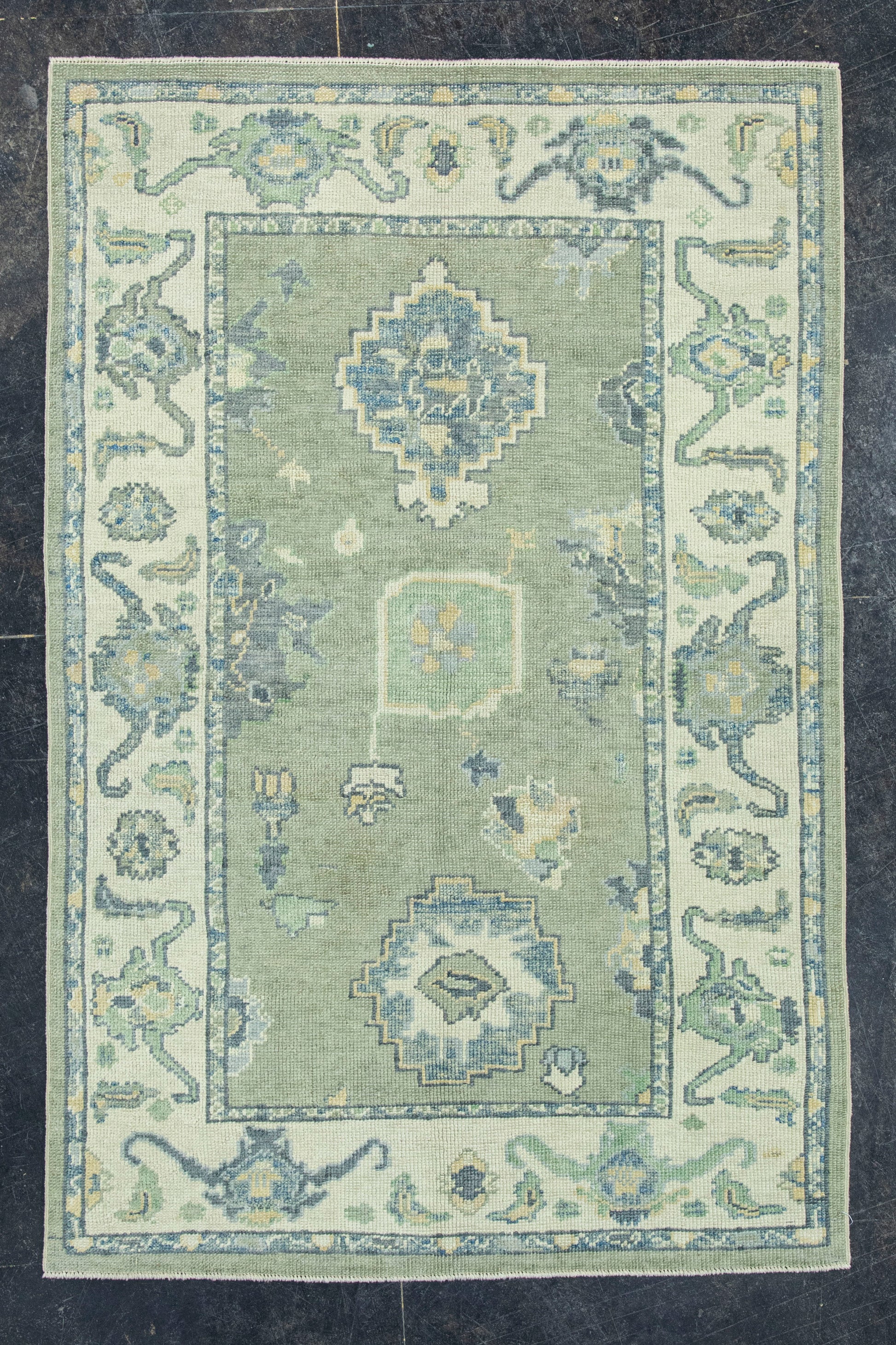 Turkish Oushak Rug 3'11" x 5'10" #19048