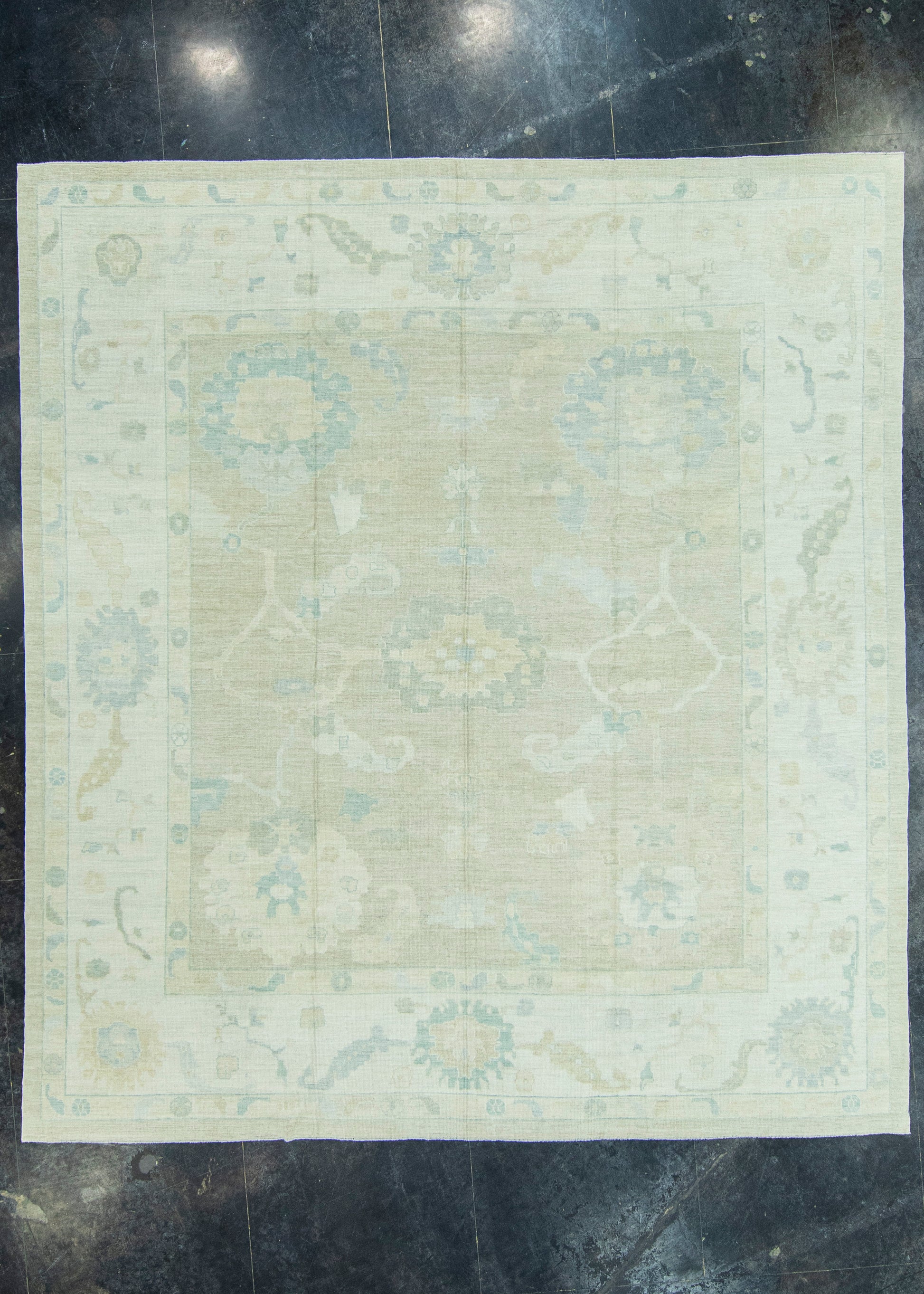 Turkish Oushak Square Rug 11'9" x 13' #19281