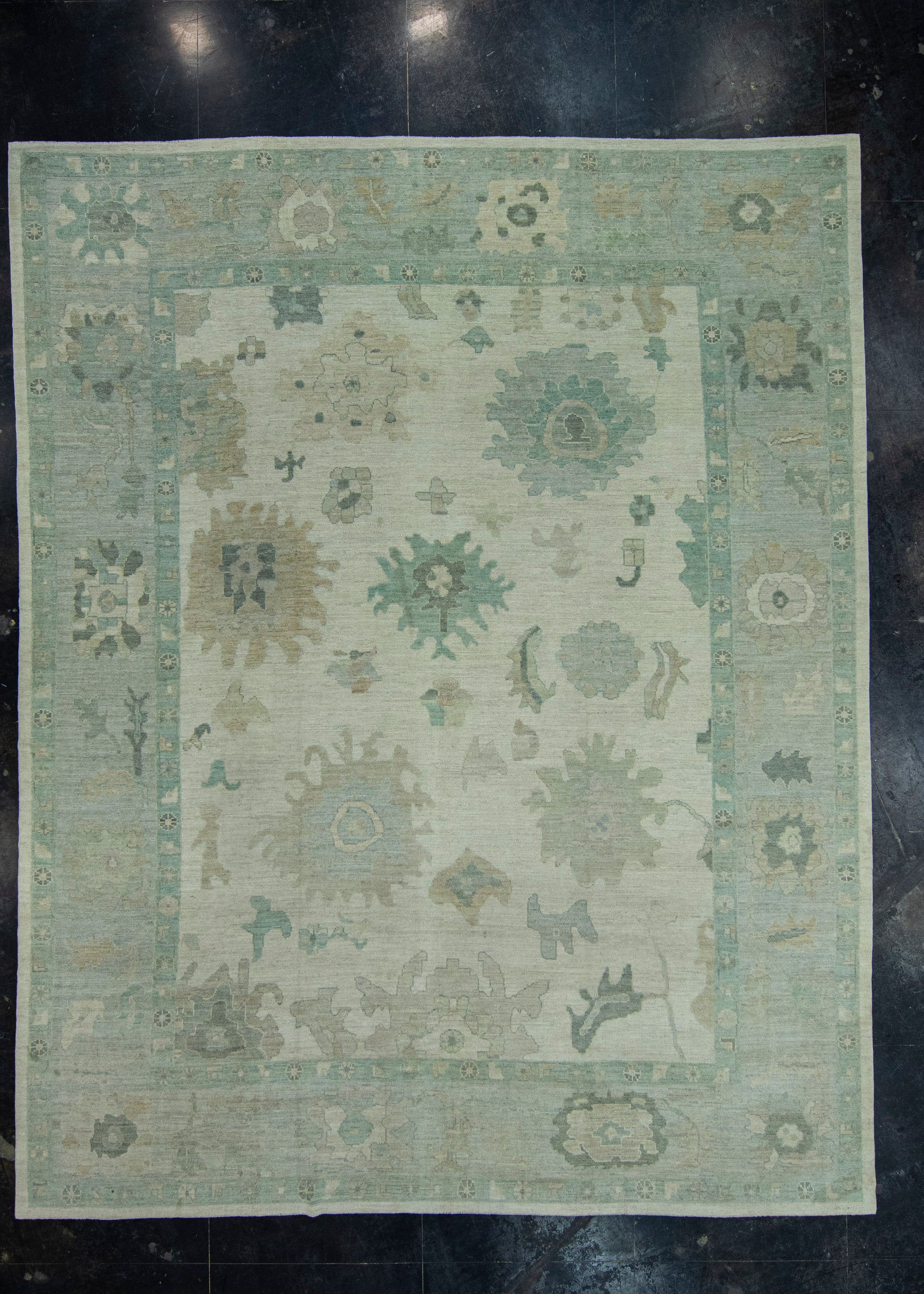 Turkish Oushak Rug 12'4" x 15'5" #0102