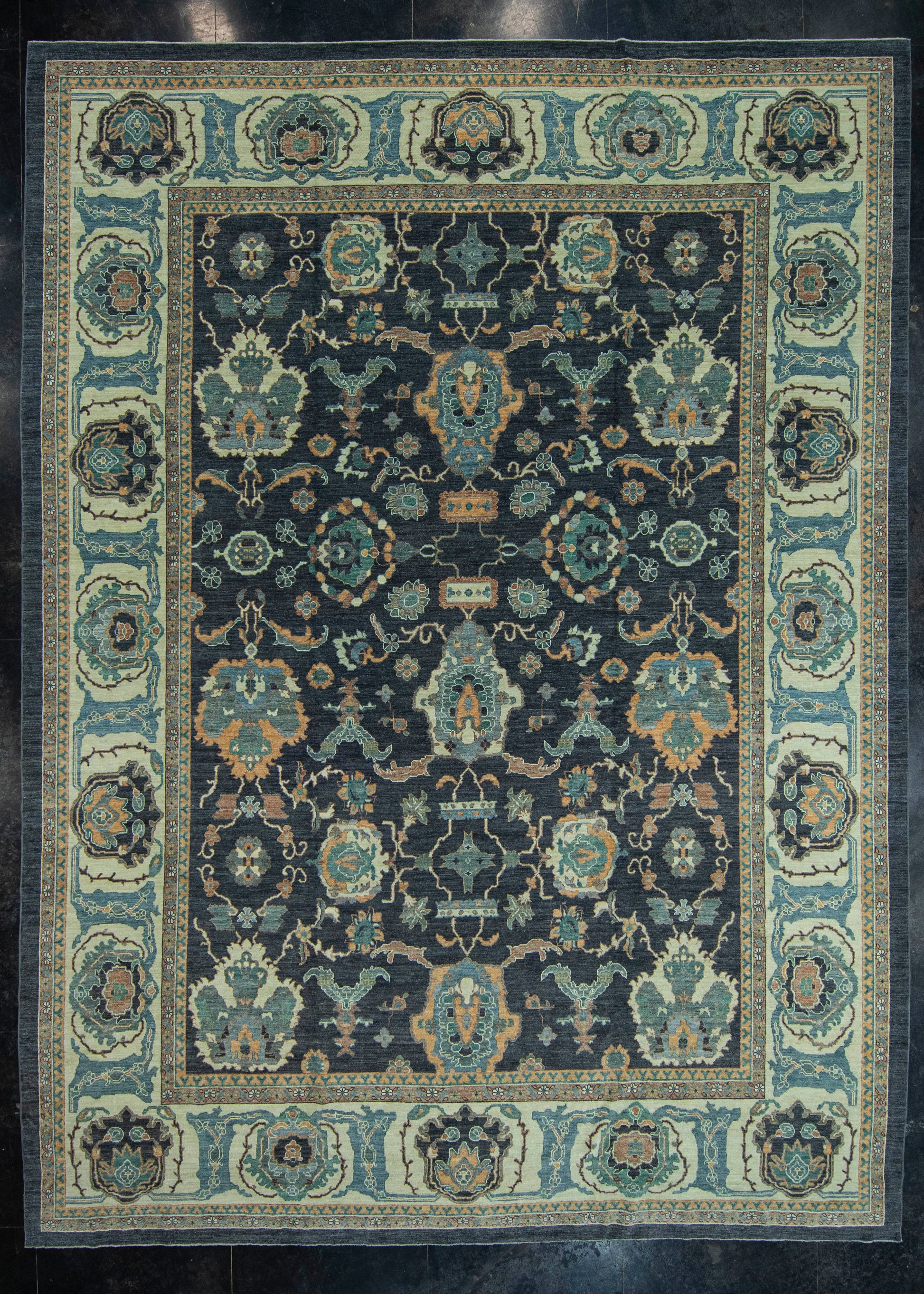 Turkish Oushak Antique Look Rug 12'9" x 17'8" #20063