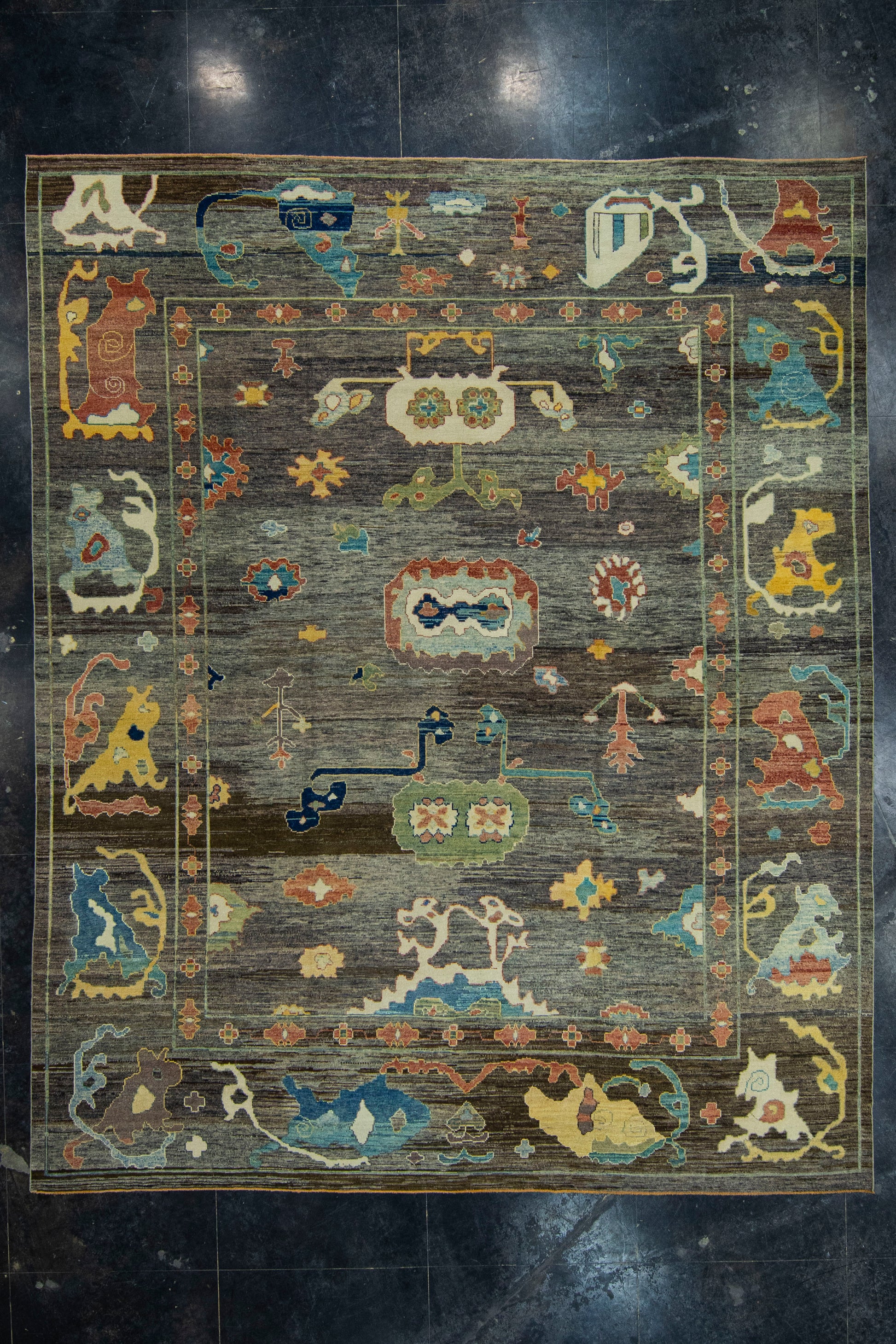 Turkish Oushak Old Wool Rug  12' x 14'7" #19520