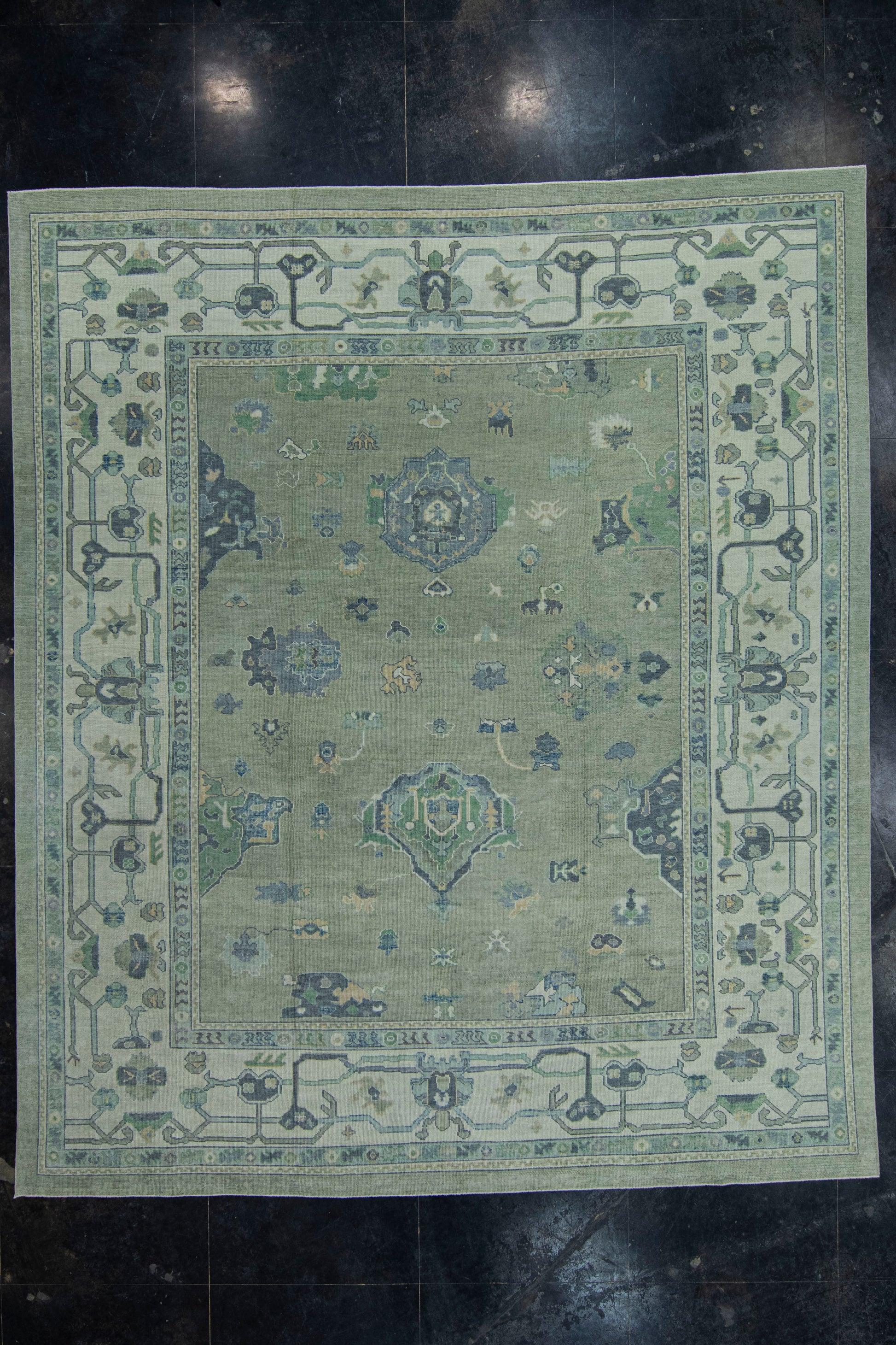 Turkish Oushak Rug 12'2" x 14'4" #19039