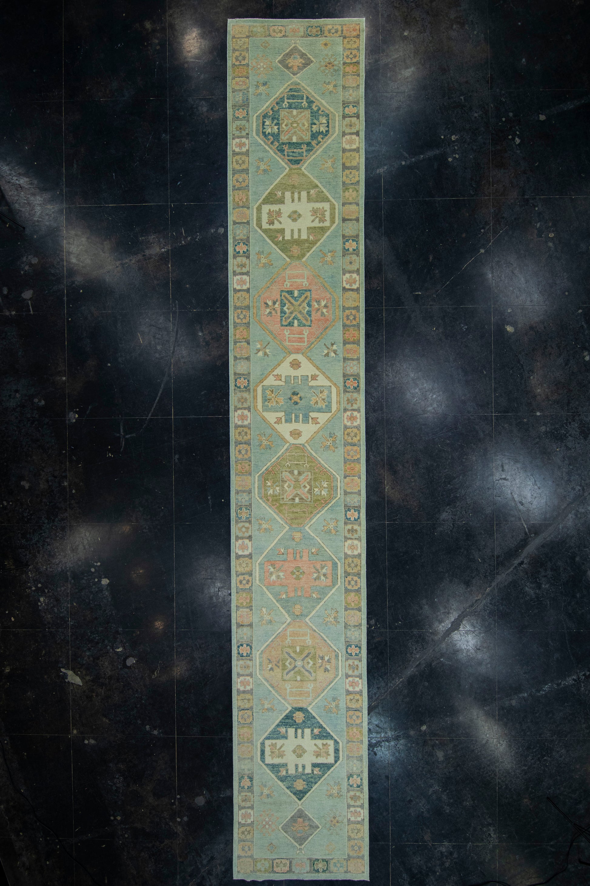 Turkish Oushak Rug 3'9" x 24'1" #20129
