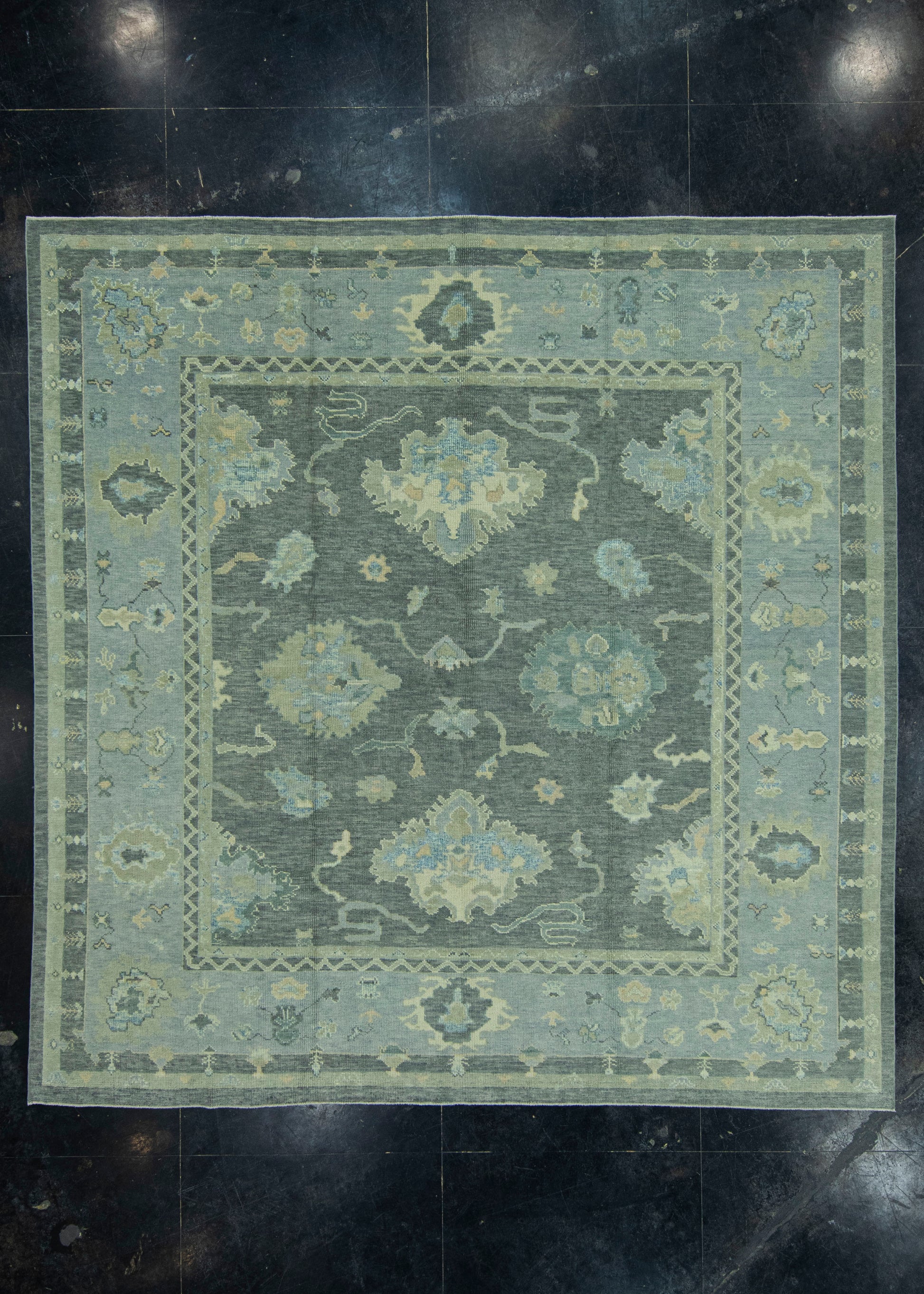 Turkish Oushak Rug 9'11" x 10'1" #19175