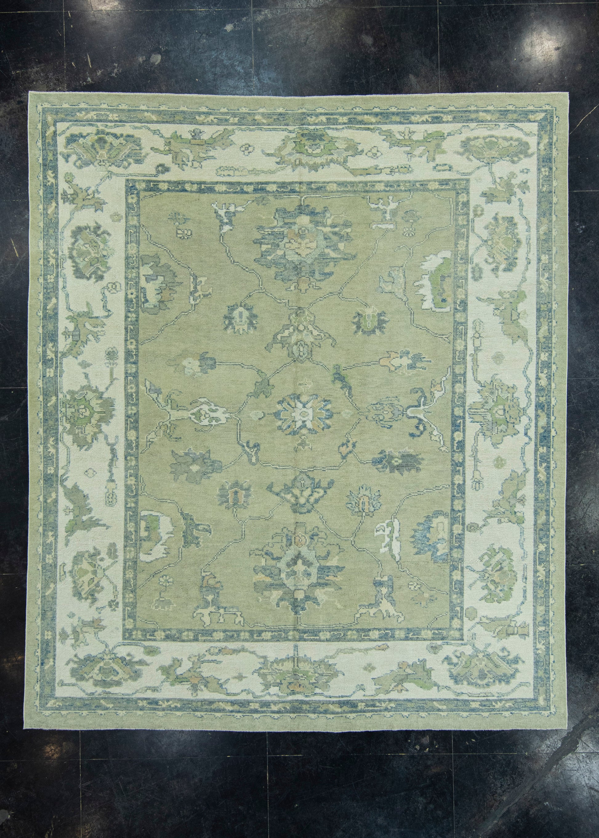 Turkish Oushak Rug 8'8" x 10'2" #19052